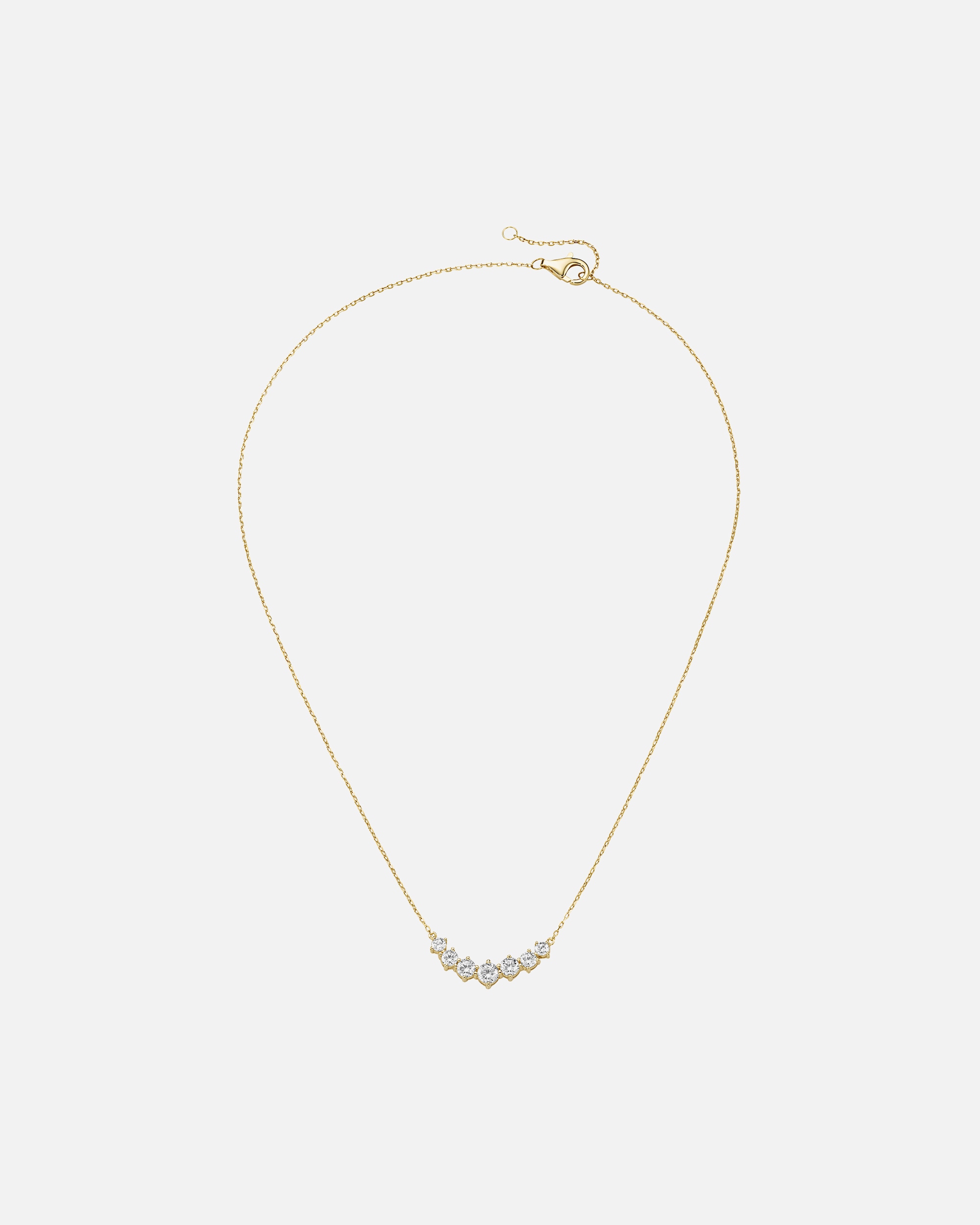 Halskette für Unisex Smart Jewel Collier Mittelteil mit Zirkonia, Silber 925 Gold