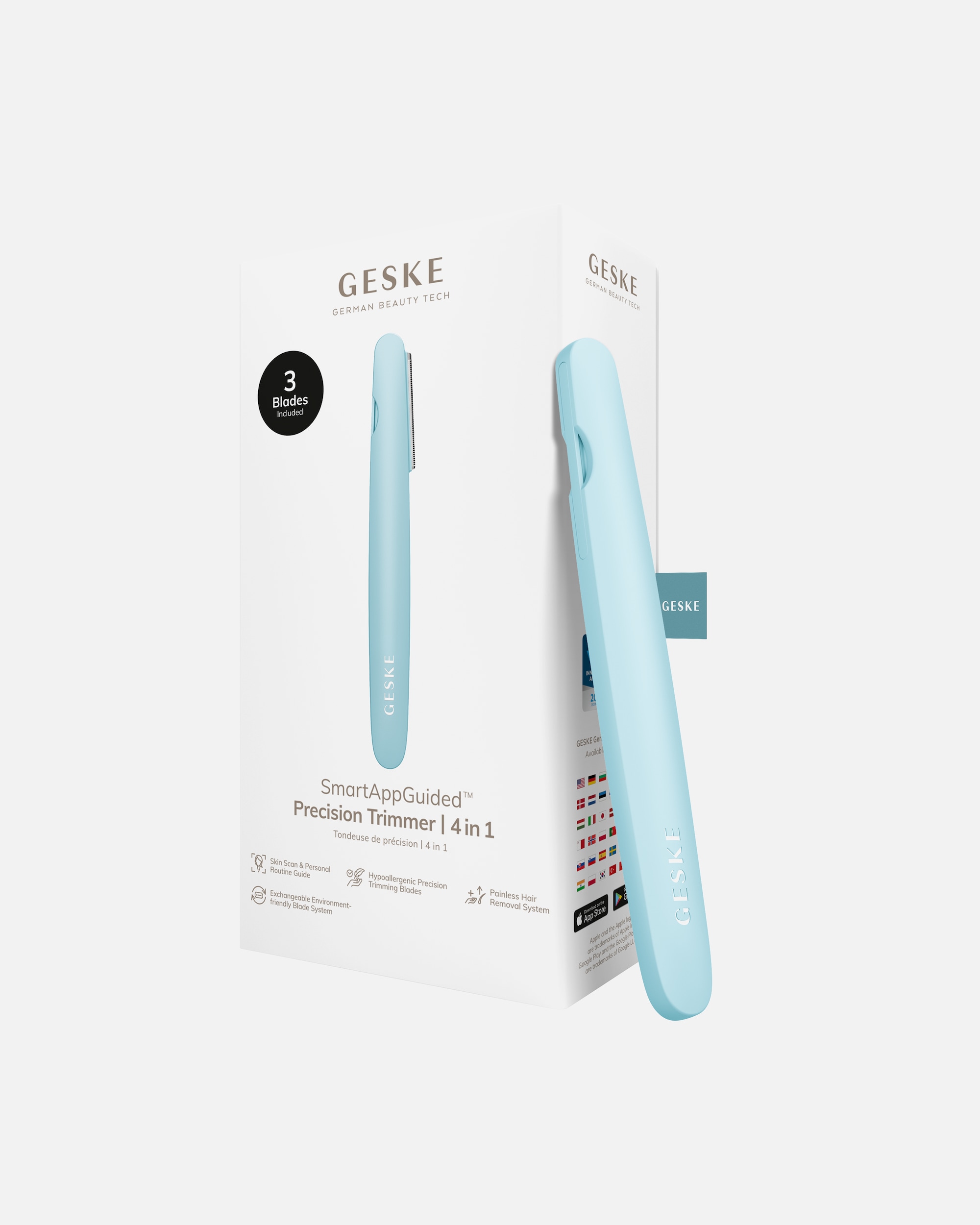 Enthaarungstool für Unisex GESKE GESKE Precision Trimmer | 4 in 1 | zur einfachen Haarentfernung Turquoise
