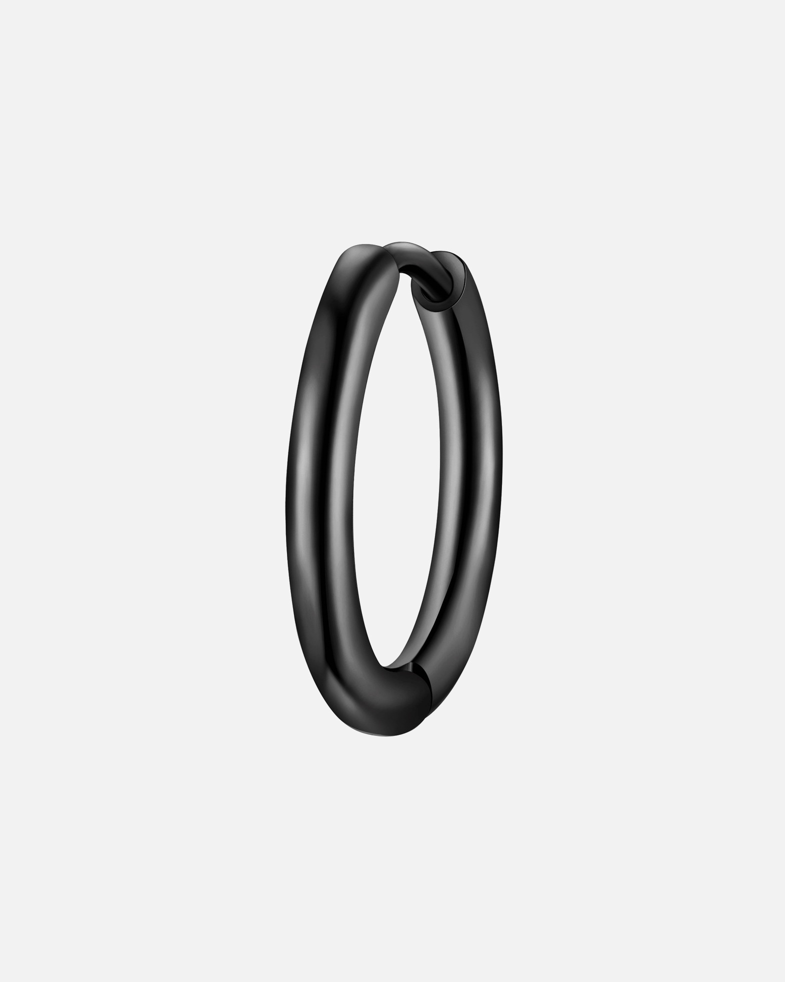 Creolen für Männlich True Rebels Creolen aus Edelstahl in Schwarz 15,1 mm