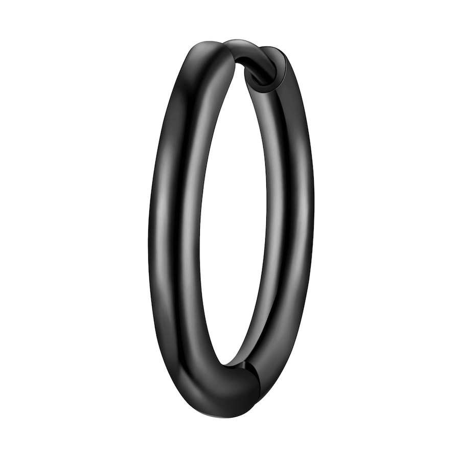 True Rebels Creolen aus Edelstahl in Schwarz 15,1 mm Herren