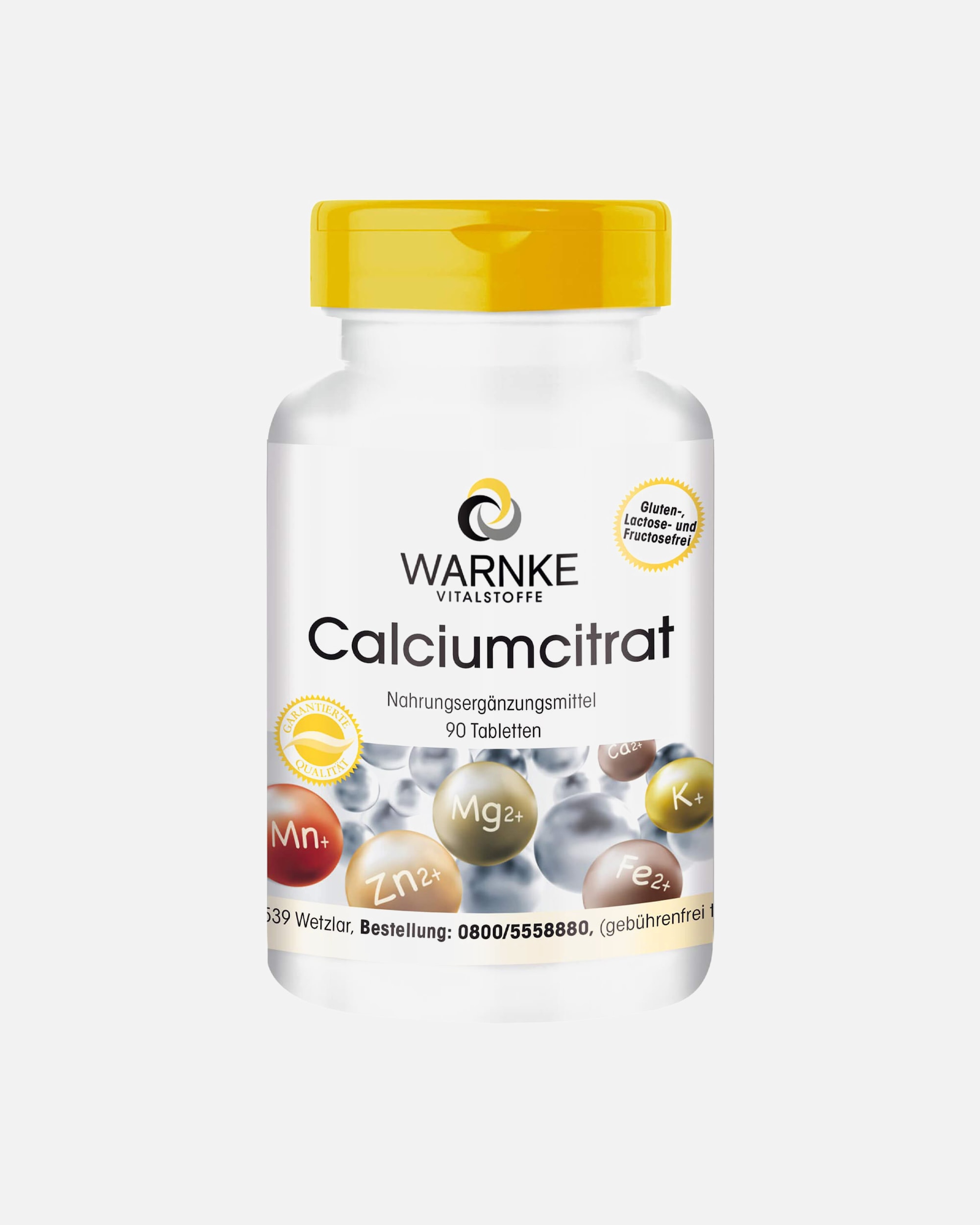 Nahrungsergänzungsmittel für Unisex Warnke Vitalstoffe Calciumcitrat 90 St