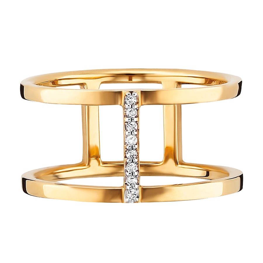 caï Ring 925/- Sterling Silber Topas weiß 0,036ct 050 (15,9) Damen