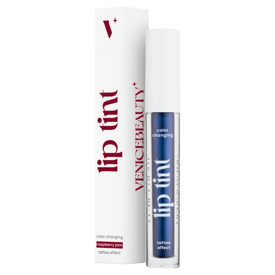 VENICEBEAUTY Lip Tint Tattoo Effect Raspberry Jam 3 ml Dunkelrot