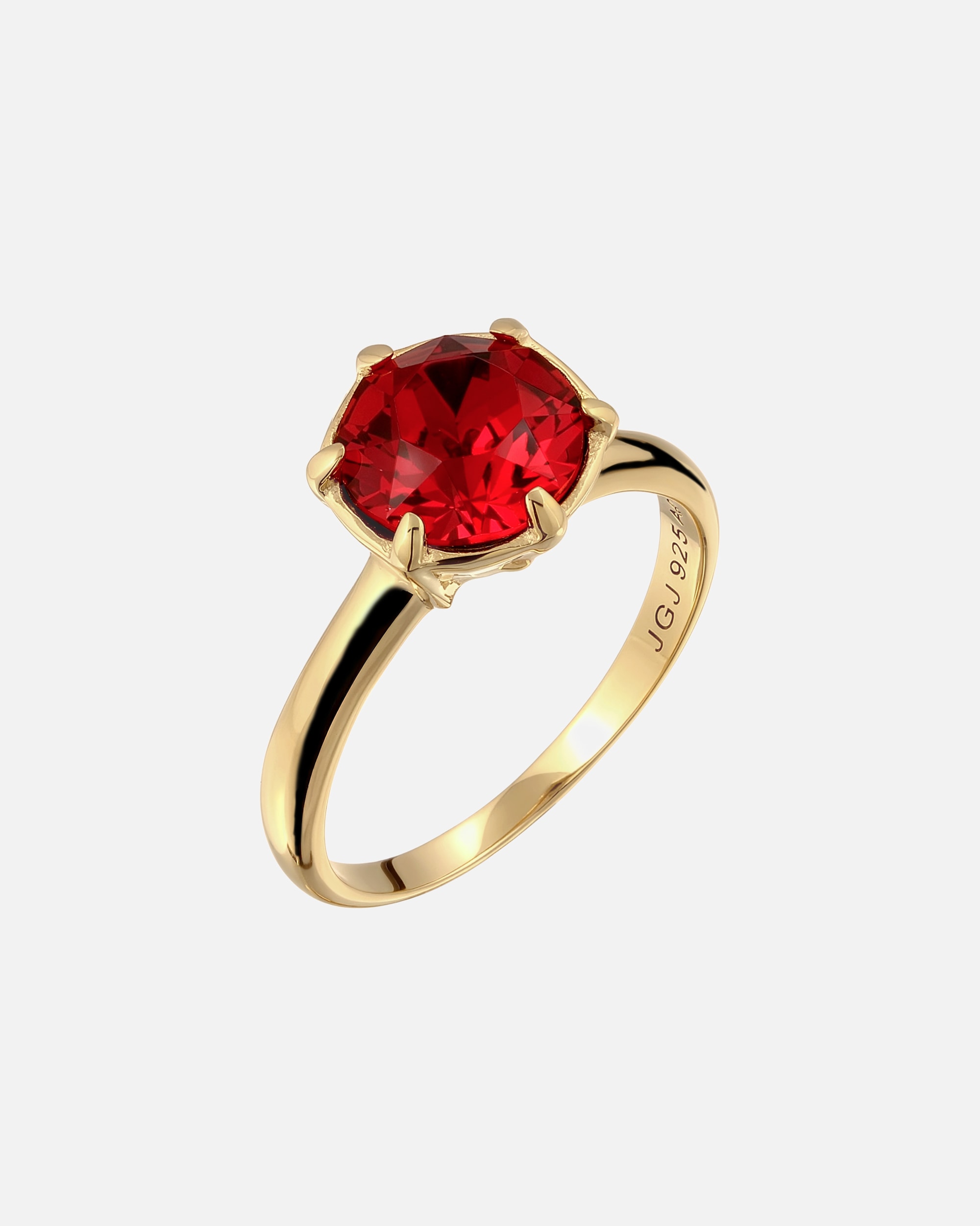 Ring für Weiblich Elli Solitär mit Kristallen von Swarovski® 925 Silber vergoldet 52