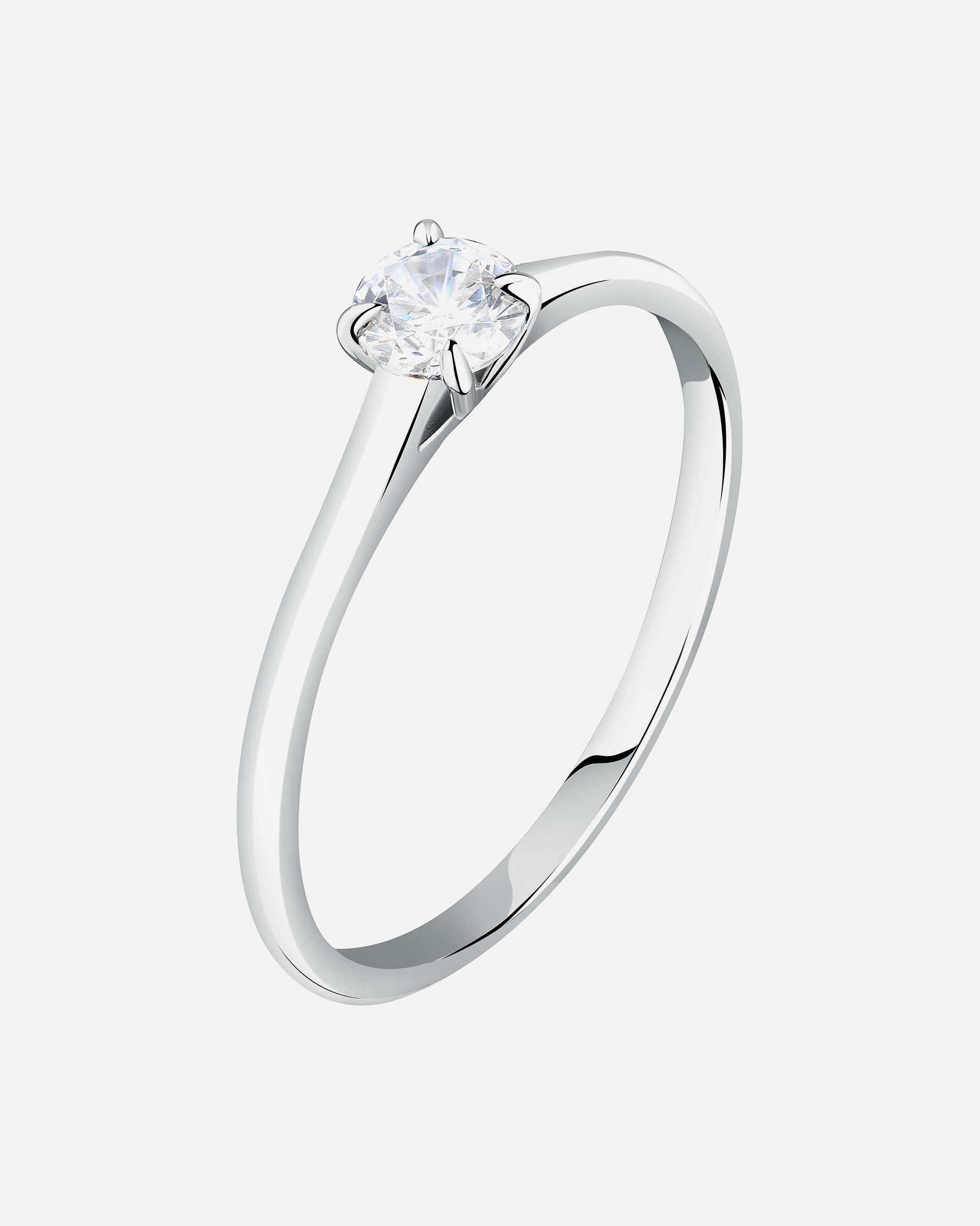 Ring für Weiblich Live Diamond Damenring 375er Weißgold, recycelt 54