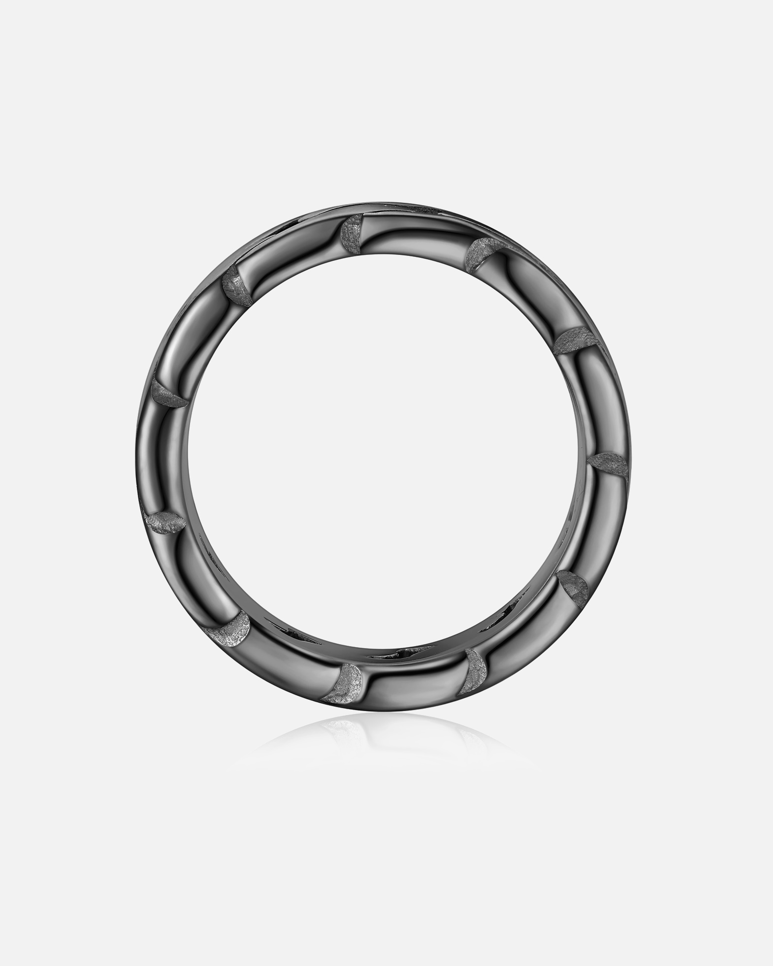 Ring für Männlich True Rebels Ring aus Edelstahl in gunmetal 64