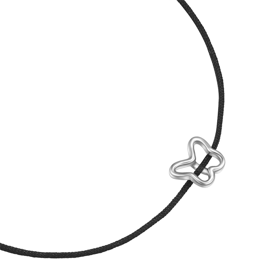 Glanzstücke München Armband Schmetterling aus Sterling Silber in silber mit Textilarmband 15,0 - 22,0 cm, flexibel einstellbar Damen