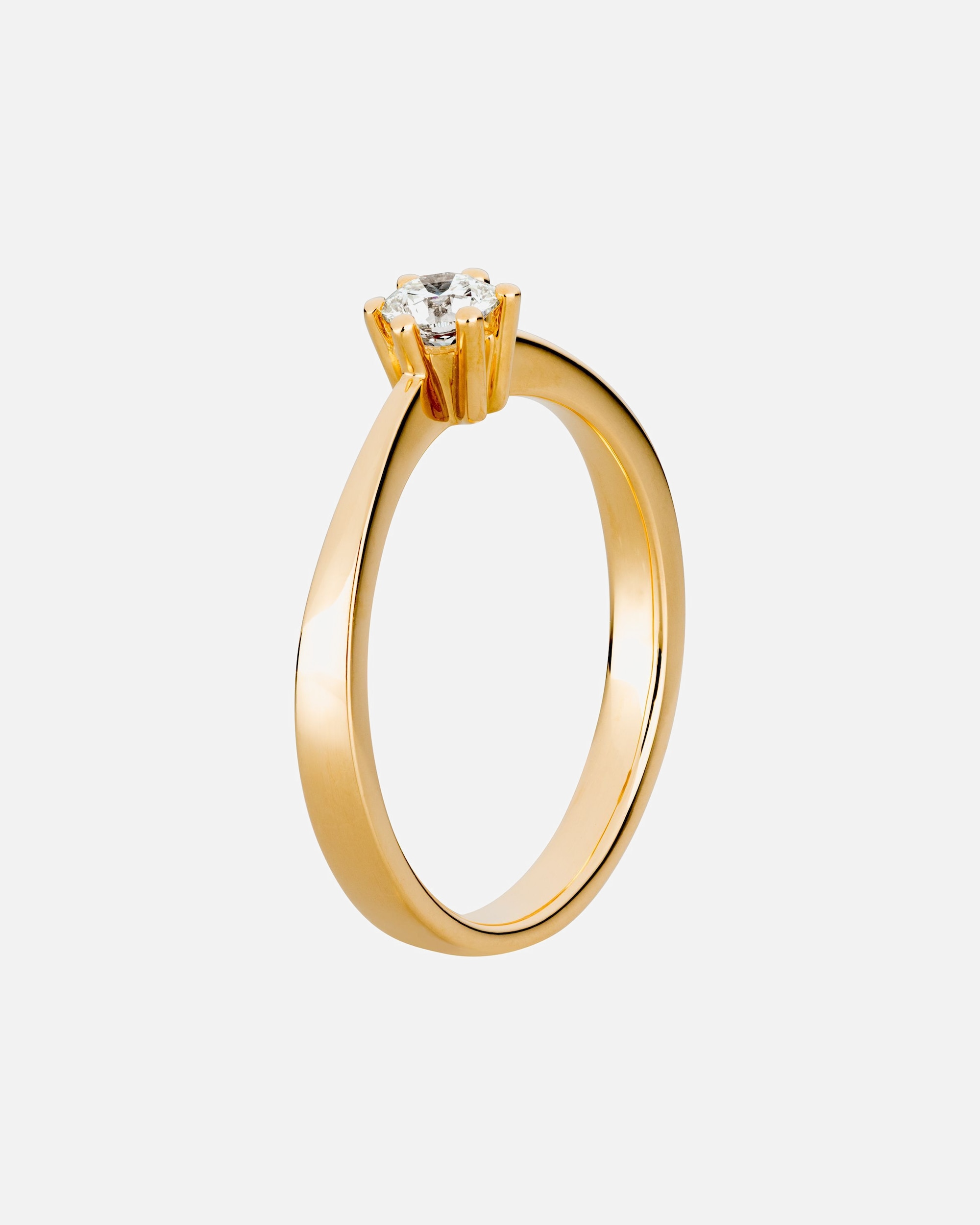 Ring für Weiblich Orolino Ring 750/- Gold Brillant weiß 0,25ct. 058 (18,5)