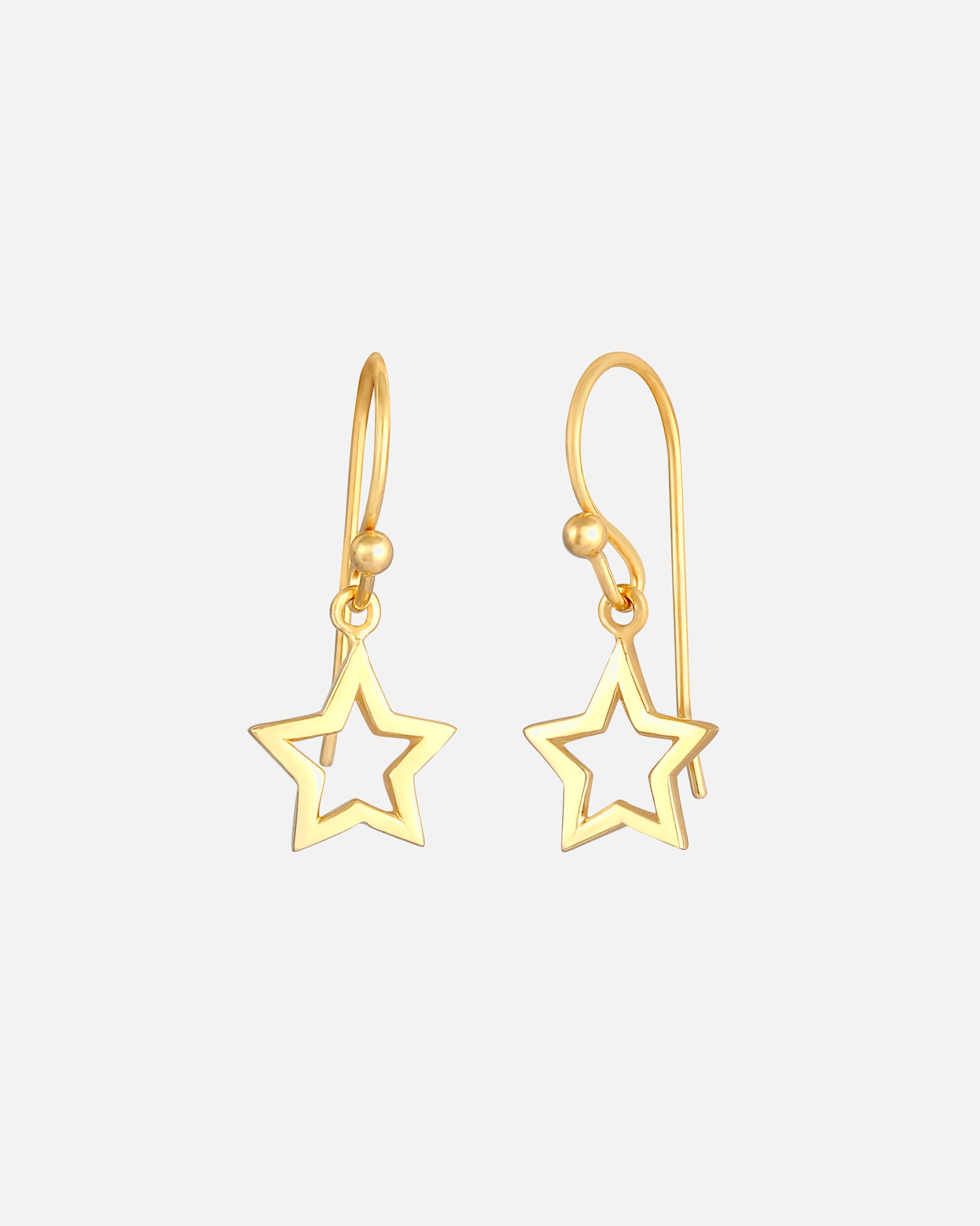 Ohrringe für Weiblich Elli Hänger Stern Astro Basic 925 Silber goldfarben