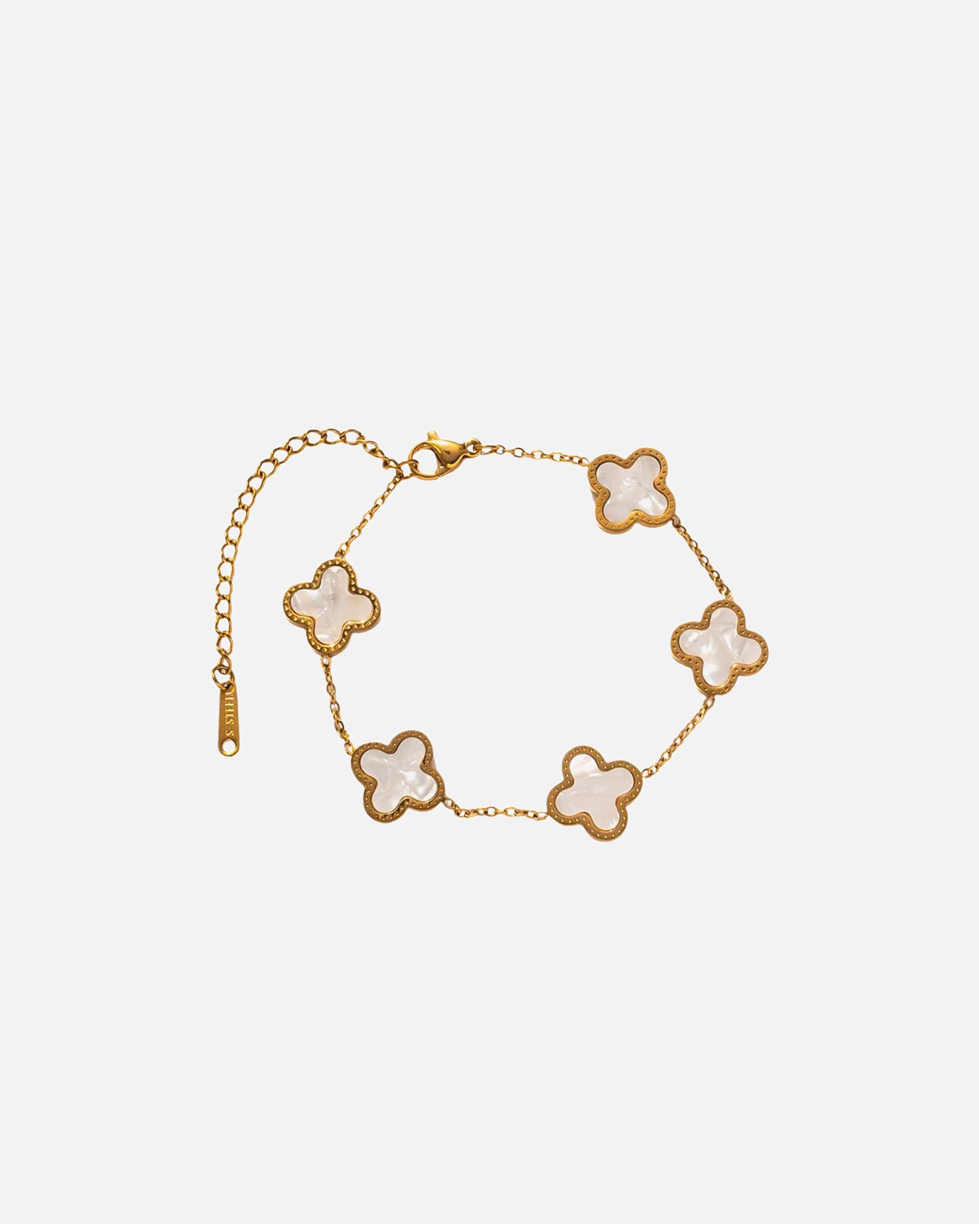 Armband für Weiblich Engelsinn Default Brand Line Armband Kleeblatt mit Schmuckbox Gold