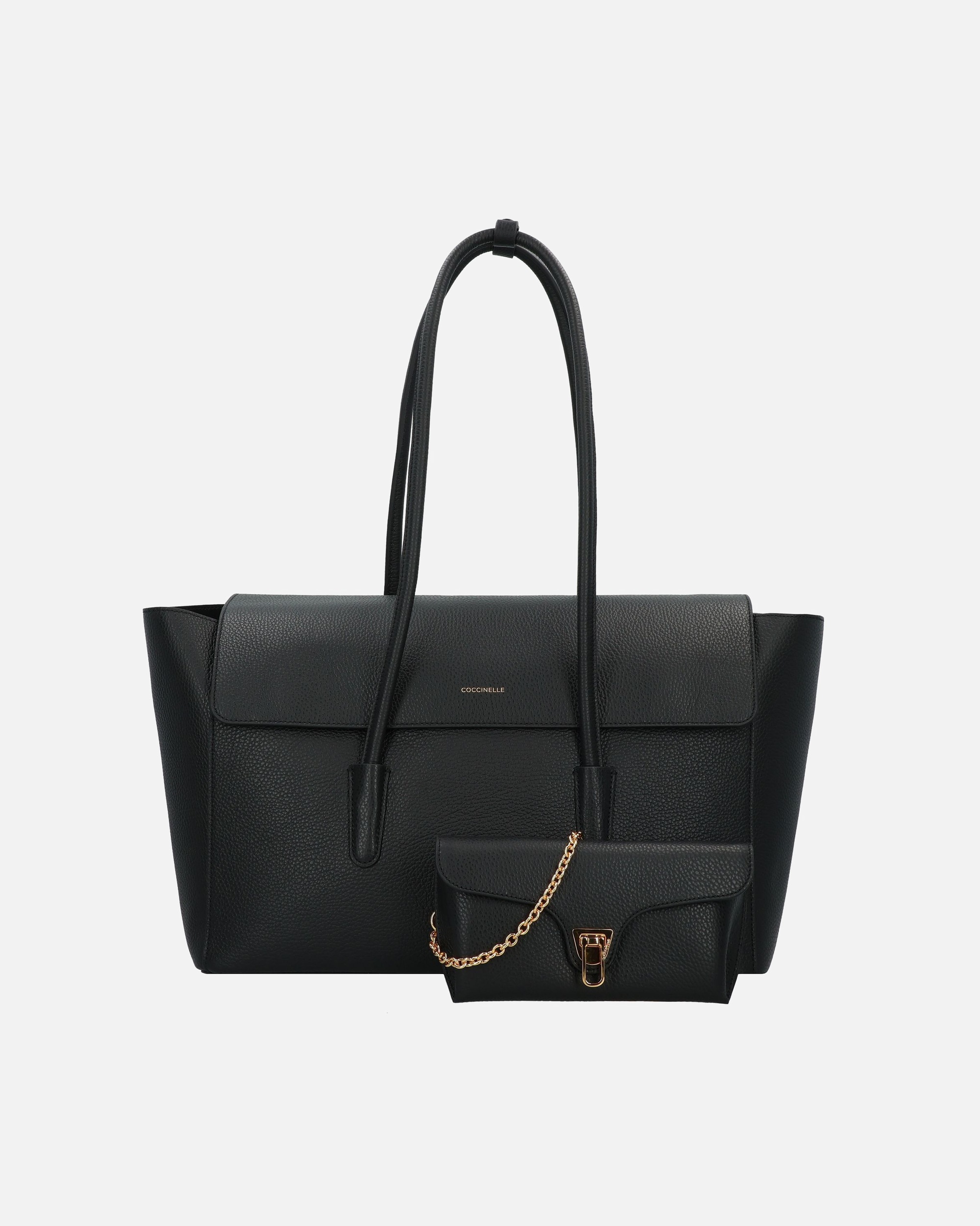 Tasche für Weiblich Coccinelle Double Beat Shopper noir