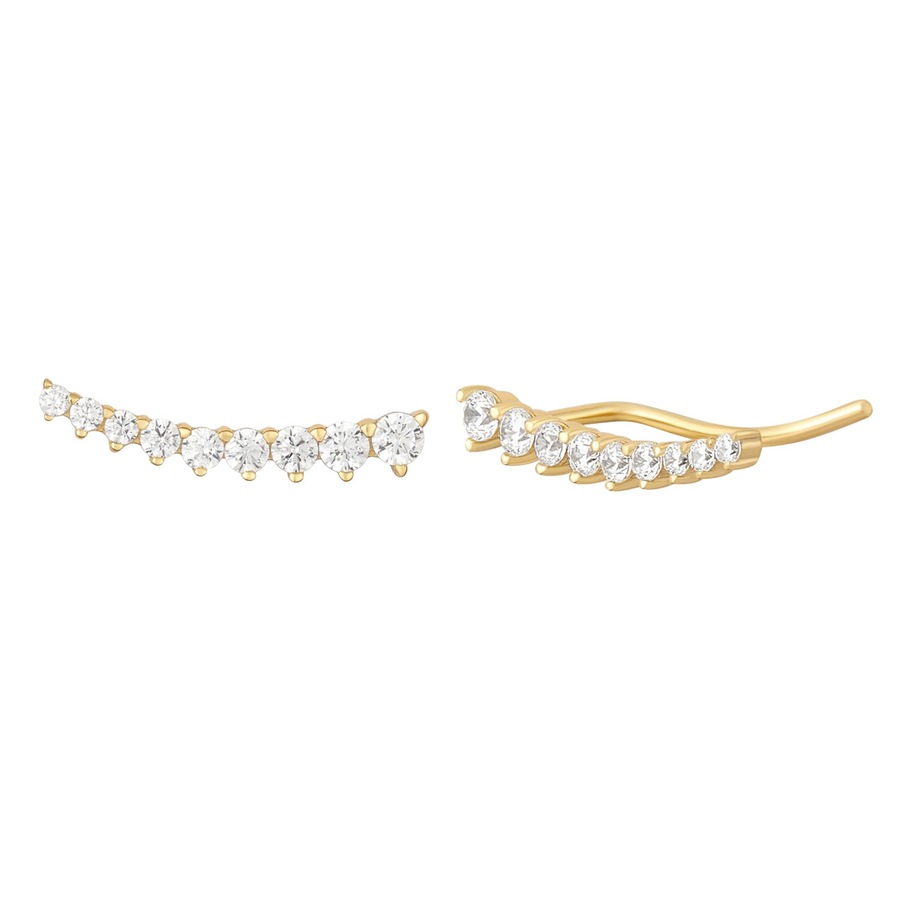 Glanzstücke München Ohrclips aus Sterling Silber in Gelbgold mit Zirkonia 3,3 mm Damen