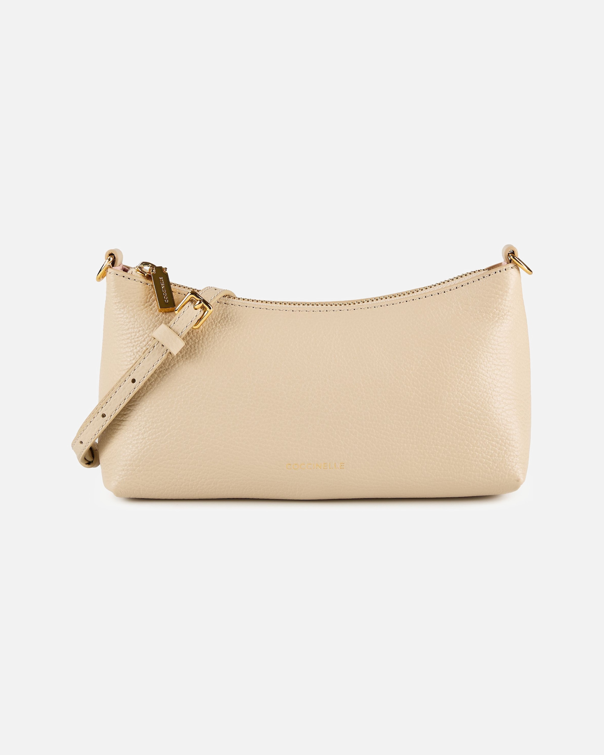 Tasche für Weiblich Coccinelle Umhängetasche Leder 21.5 cm sandshell