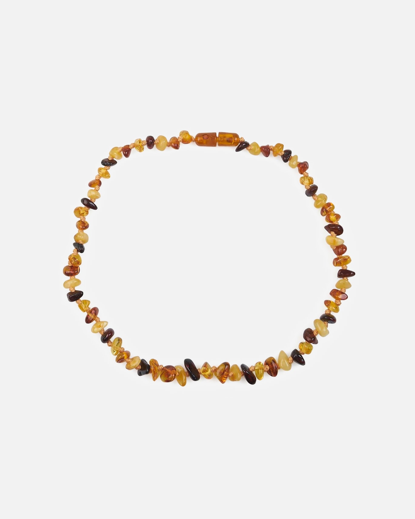 Kette für Unisex Grünspecht Naturprodukte Bernsteinkette - Flachbarock multi 1 Stück