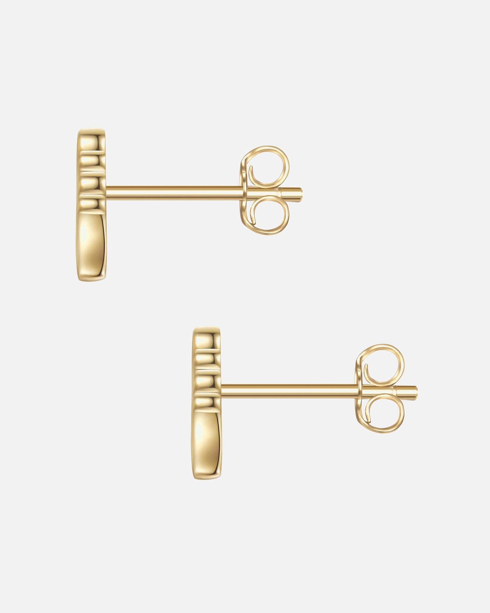 Ohrringe für Weiblich Glanzstücke München Ohrstecker Engel aus Sterling Silber in gelbgold mit Lab Grown Diamond 7,8 mm