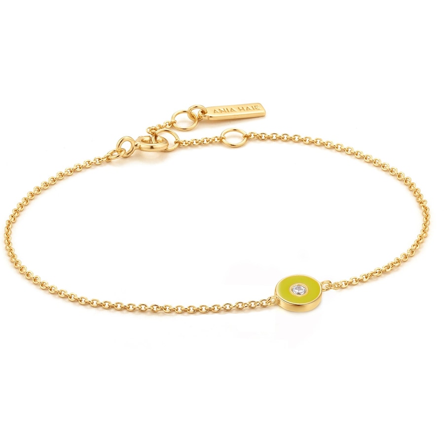 Ania Haie Armband 925er Silber, Emaille gelb Damen
