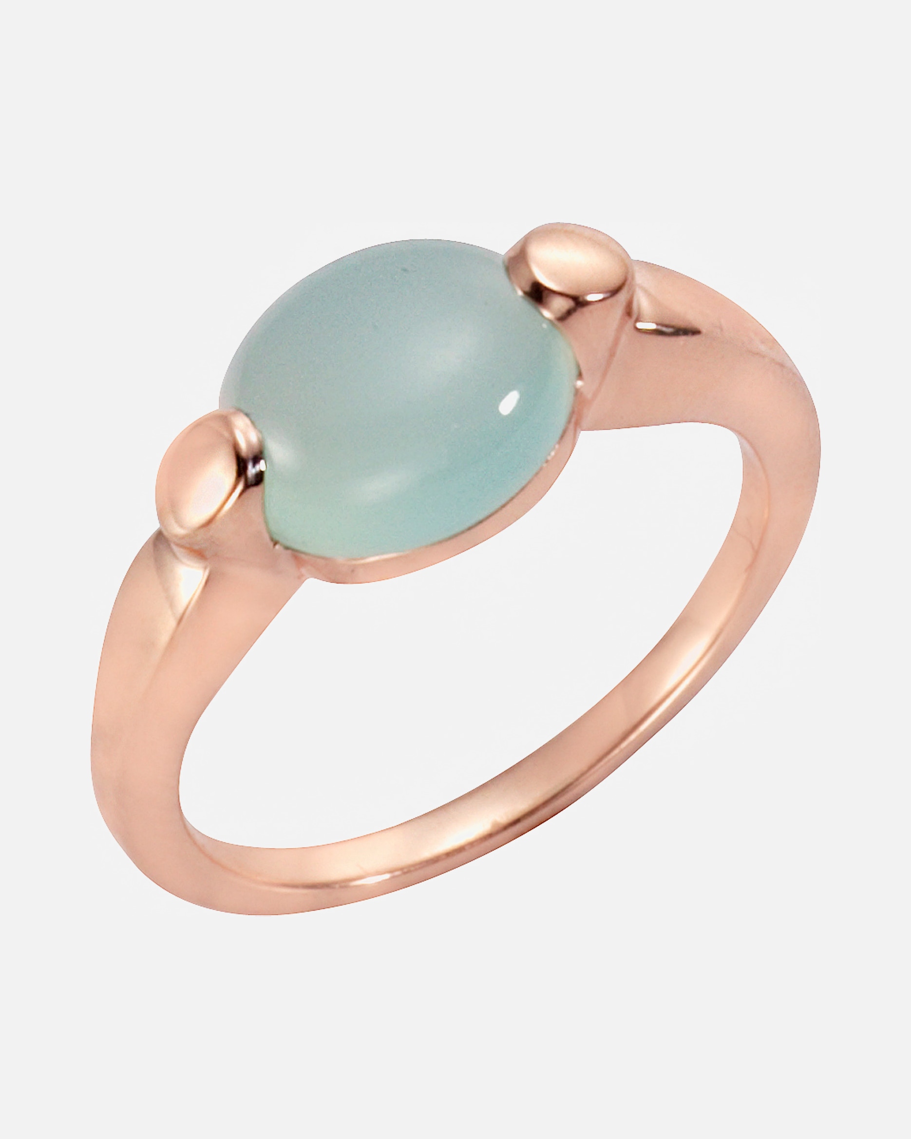 Ring für Weiblich Jamelli Ring 925/- Sterling Silber Chalcedon blau 2,75ct. 56