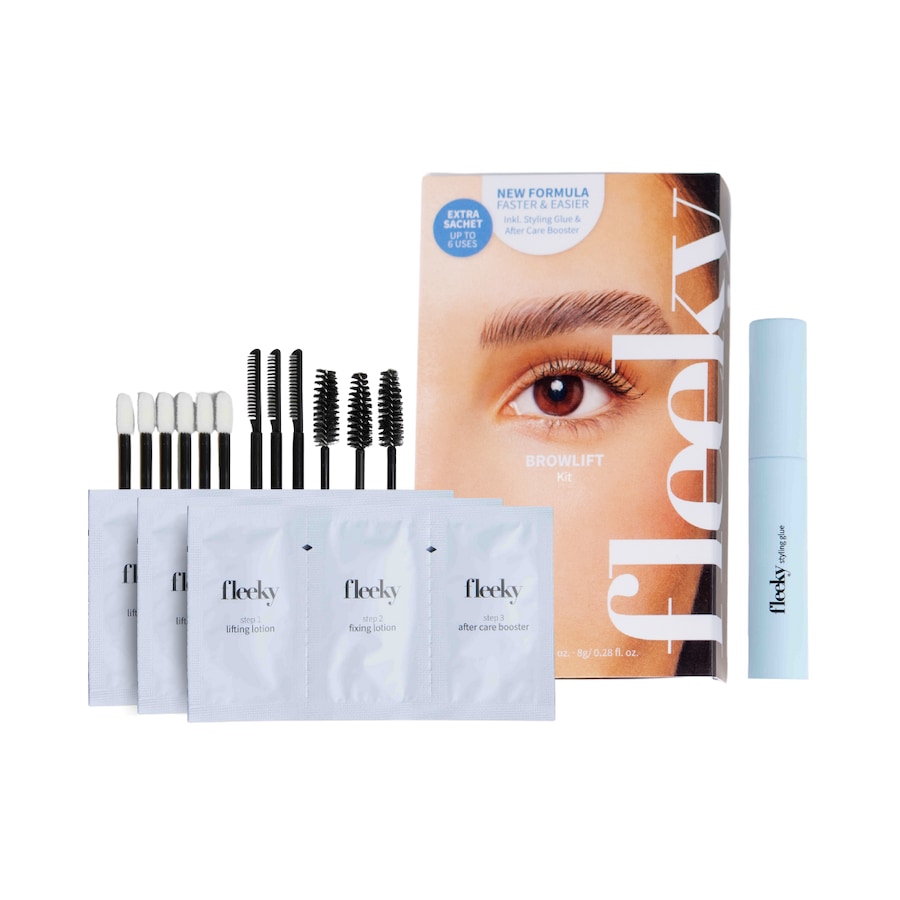 Fleeky Browlift Kit mit Styling Glue und Pflege - vollständiges Augenbrauenlaminierung Set 9 ml