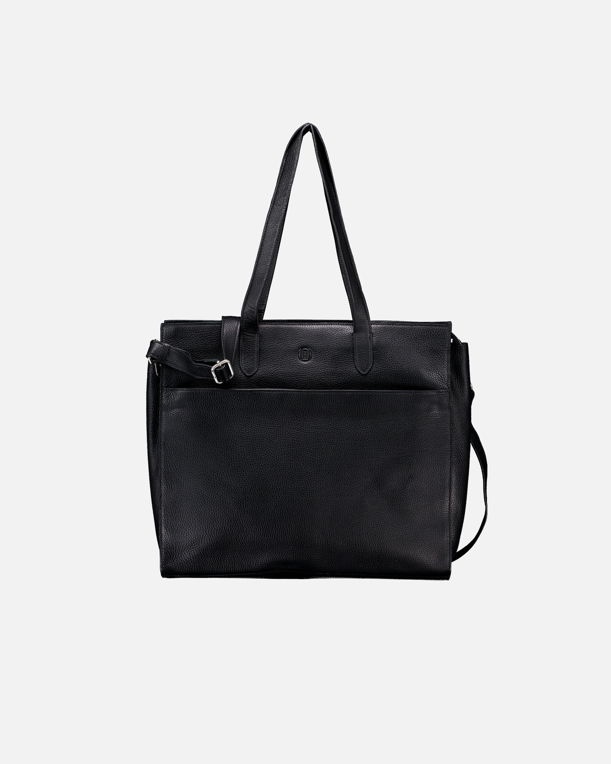 Shopper für Weiblich Hausfelder Manufaktur Shopper mit Laptopfach 17 Zoll Black