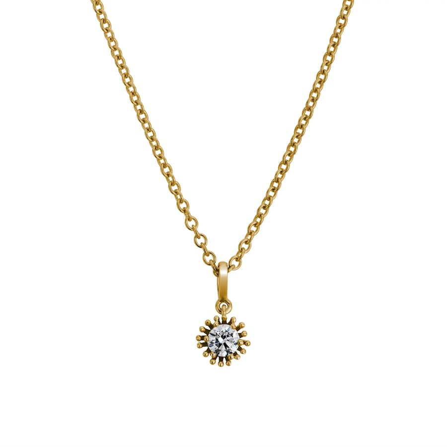 Lyomi Anhänger mit Kette 585/- Gold Diamant Lab Grown weiß 0,25ct. 45,0cm Damen