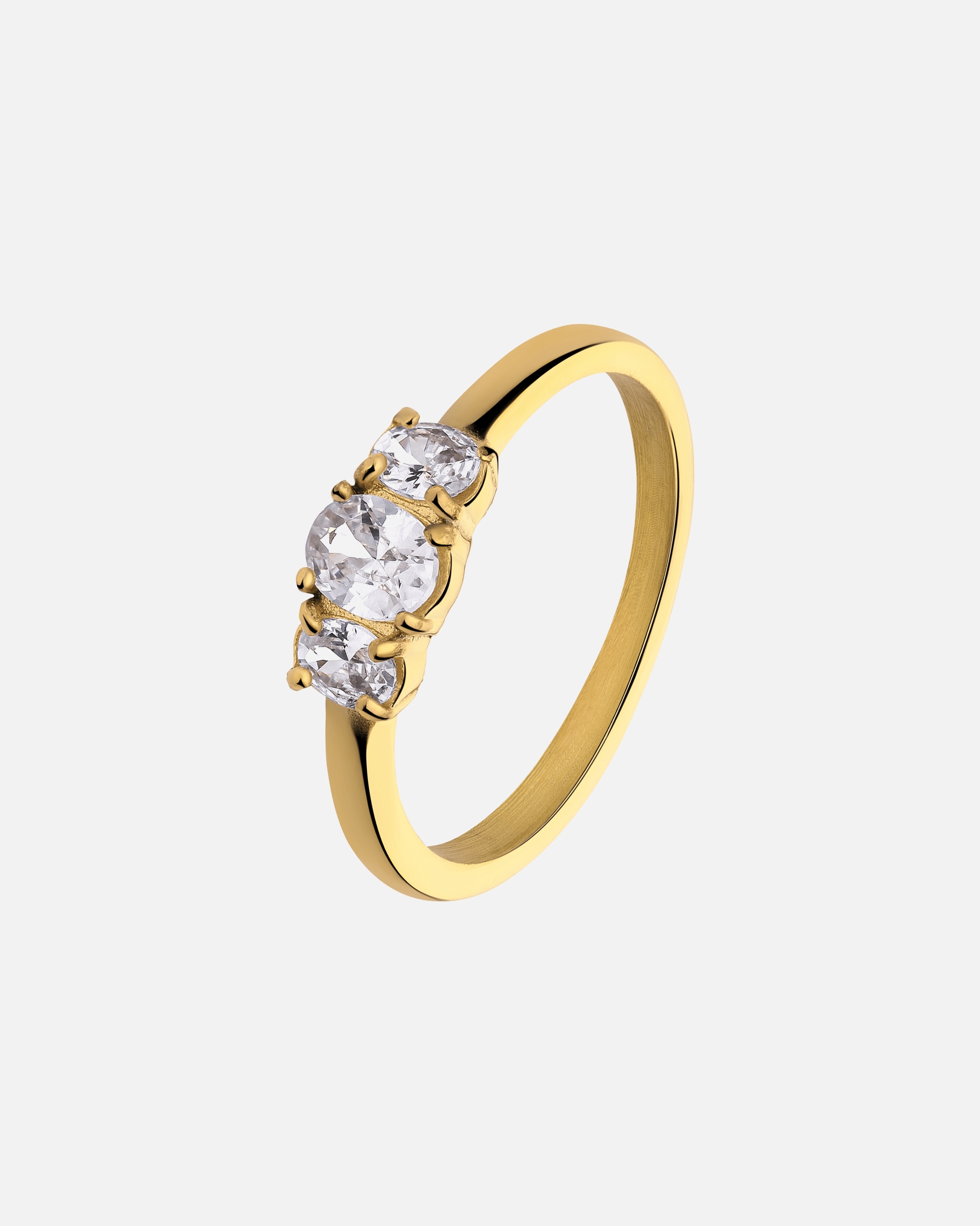 Ring für Weiblich Lucardi Ring Stahl - Gelbgold 53mm