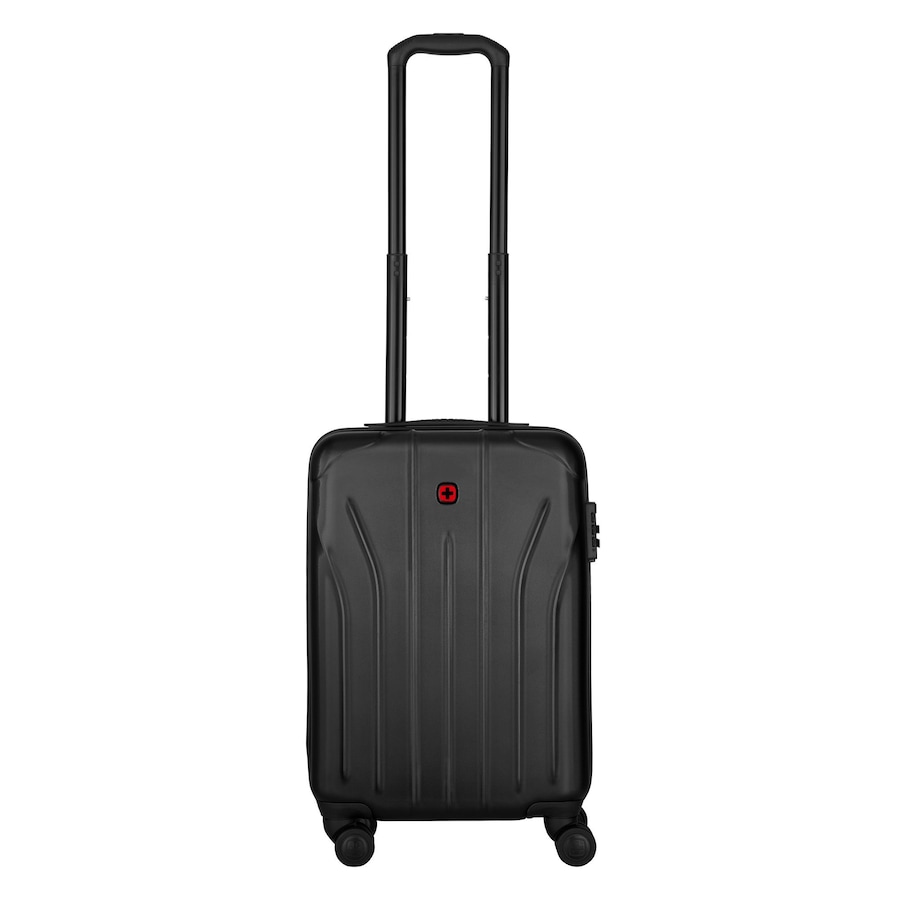 Wenger Oryson 4 Rollen Kabinentrolley S 54 cm mit Dehnfalte schwarz Schwarz Herren