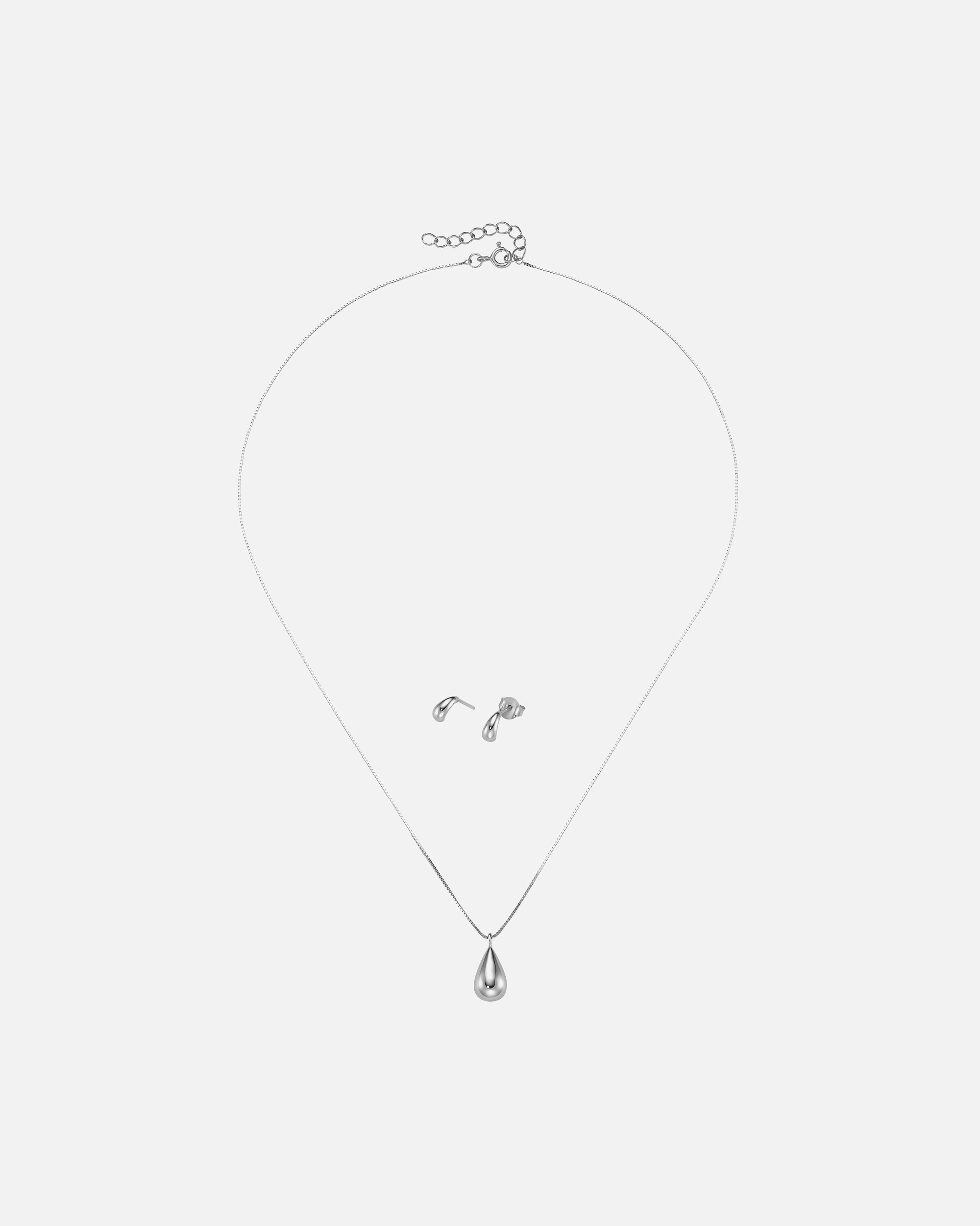 Schmuck für Unisex Smart Jewel Schmuckset Anhänger und Ohrstecker Tropfen, Silber 925 Silber