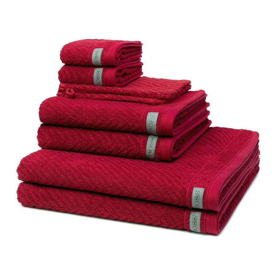 ROSS Smart 8-teilig Handtuch-Set Marsala Dunkelrot