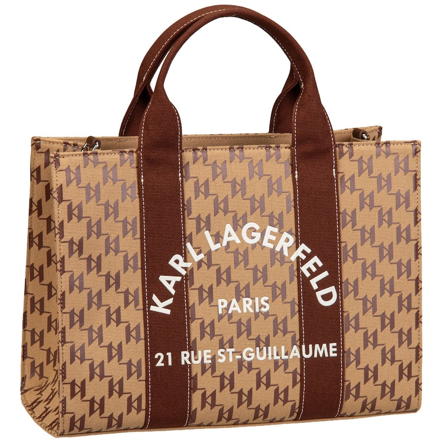 Karl Lagerfeld Handtasche K/RSG Square Mono MD Tote Monogram Nougat Brown Braun Damen