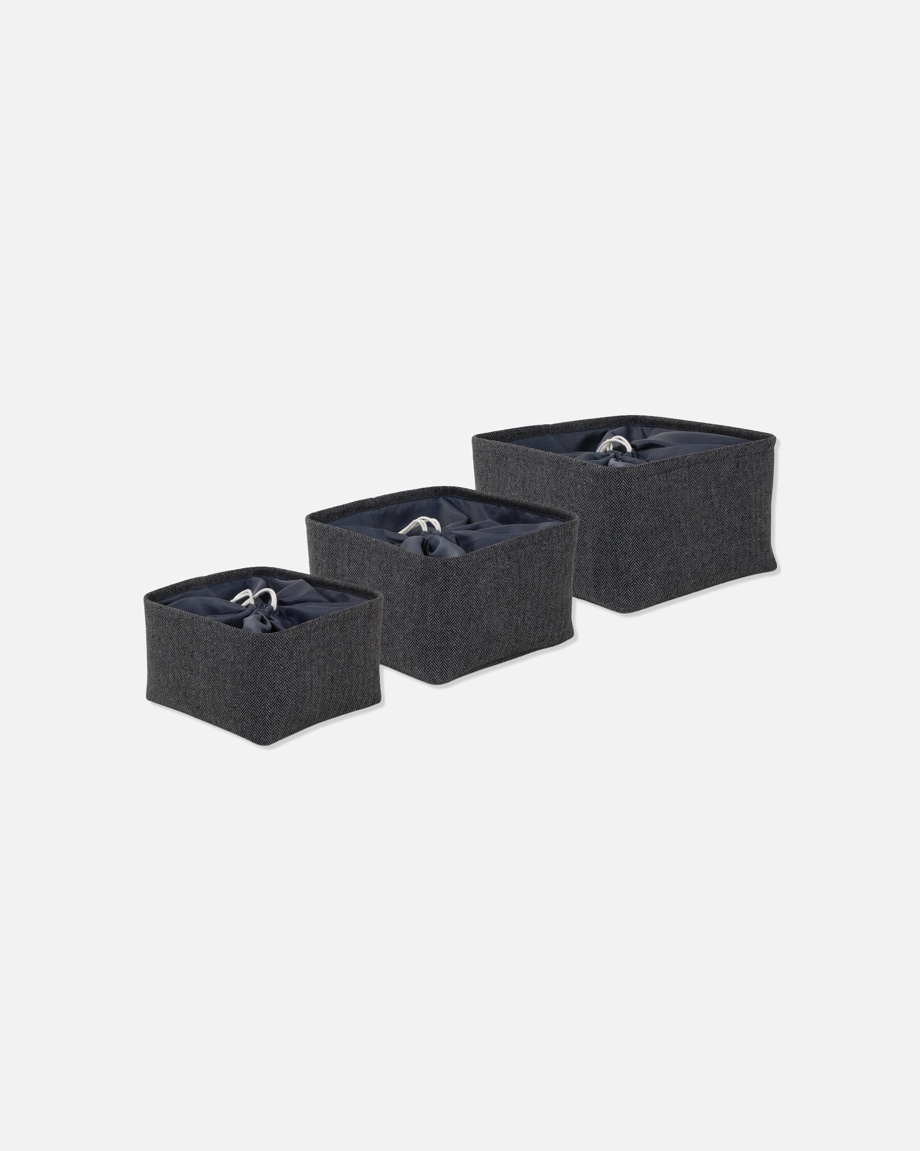 Bad-Accessoire für Unisex Möve Aufbewahrungsbox Tweed dark grey