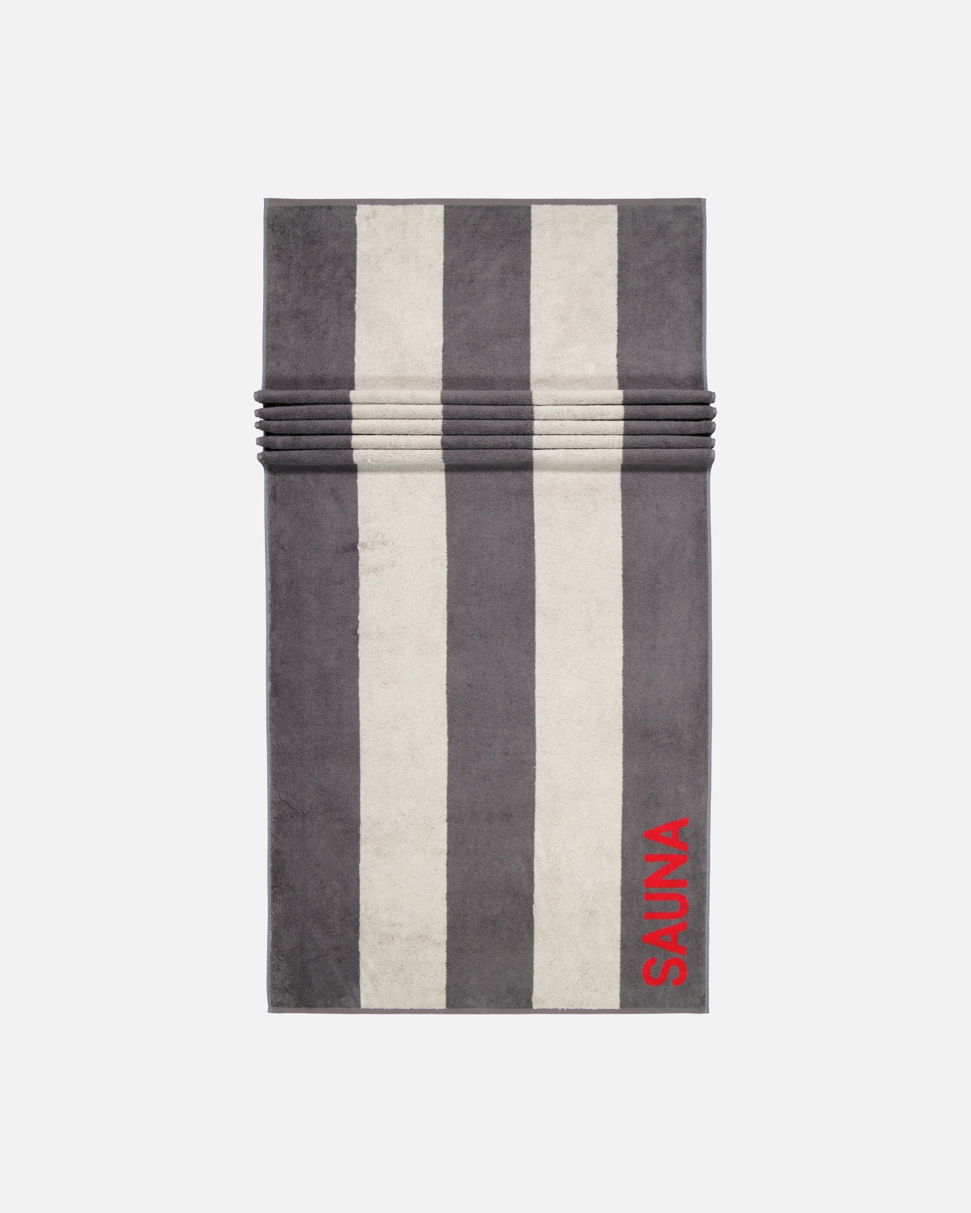 Handtuch für Unisex Cawö Cawö Saunatücher Saunatuch 599 anthrazit-rot - 72 Saunatuch 80x200 cm