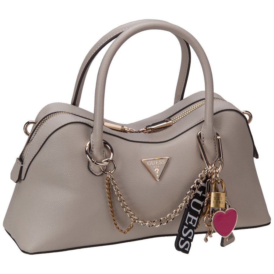 Guess Handtasche Davina Satchel Light Taupe Nude Damen