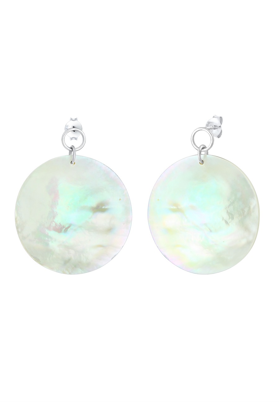 Elli Hänger Perlmutt-Plättchen Schimmernd 925 Silber OneSize Damen