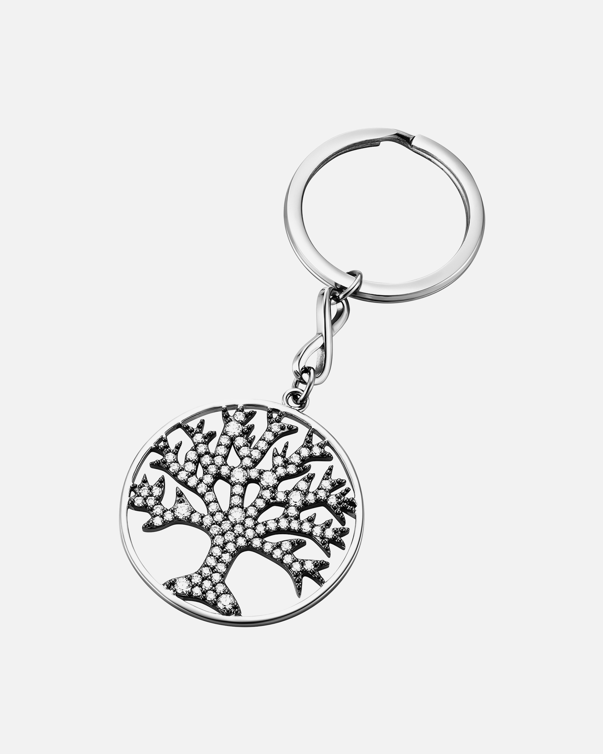 Schlüsselanhänger für Unisex Julie Julsen Schlüsselanhänger Edelstahl Zirkonia weiß cm