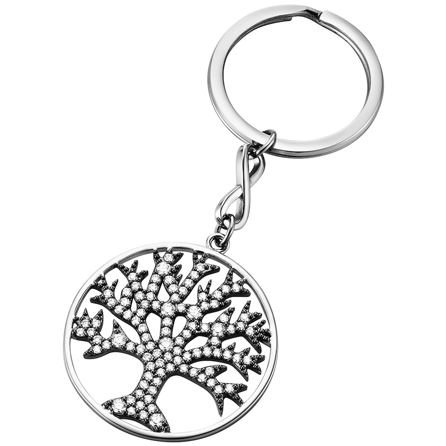 Julie Julsen Schlüsselanhänger Edelstahl Zirkonia weiß cm