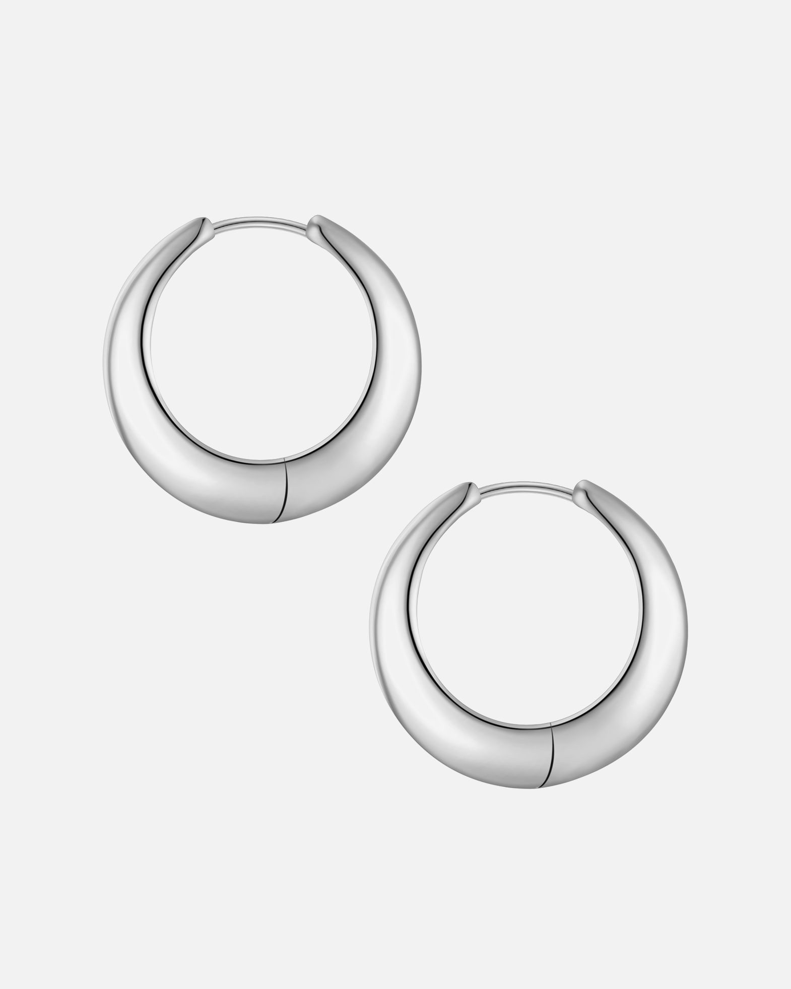 Creolen für Weiblich Yokoamii Creolen aus Metall-Legierung in silber 24,7 mm