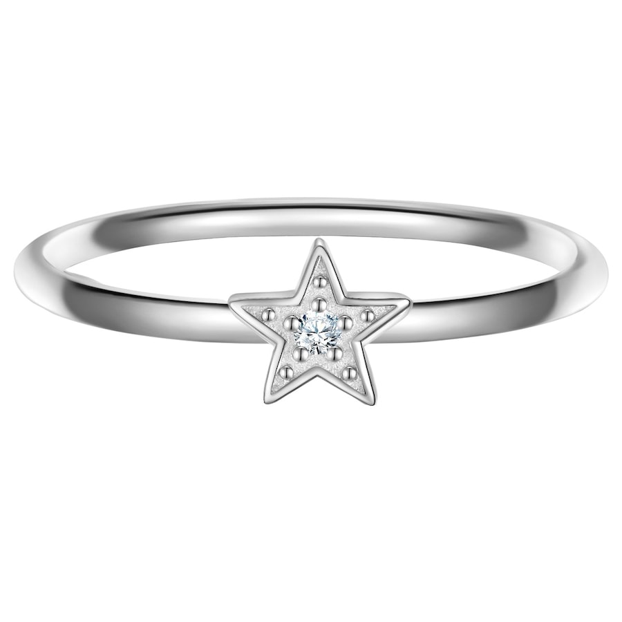 Glanzstücke München Ring Stern aus Sterling Silber in mit Zirkonia 60 Damen