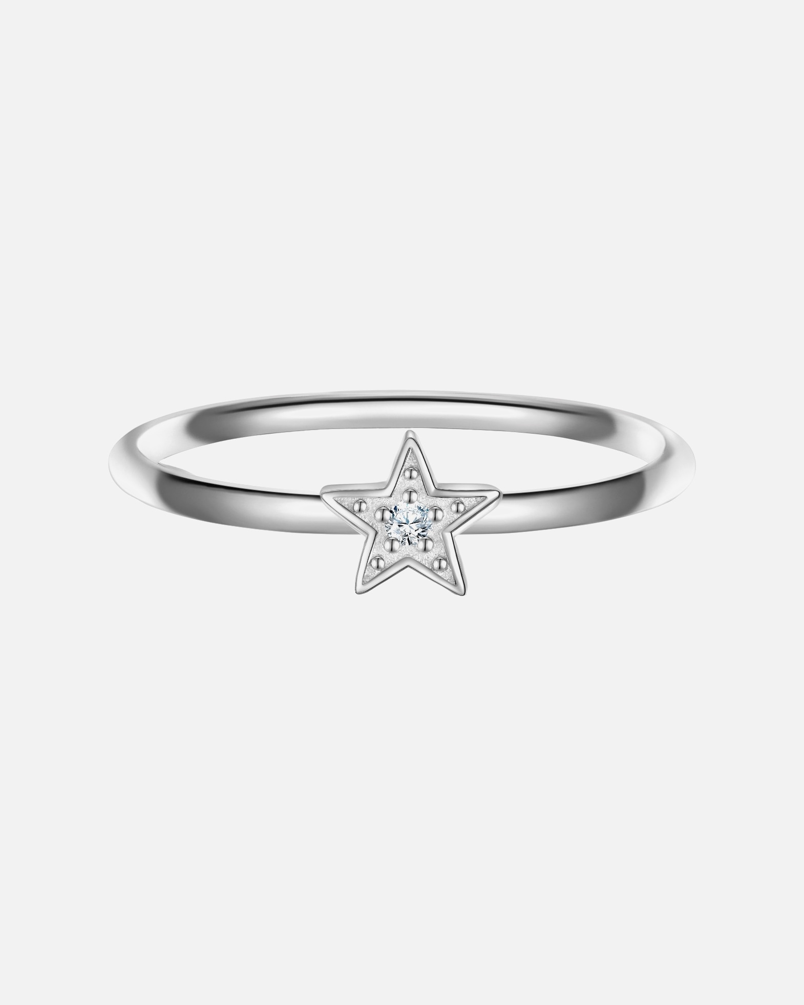 Ring für Weiblich Glanzstücke München Ring Sterling Silber Zirkonia weiß 48