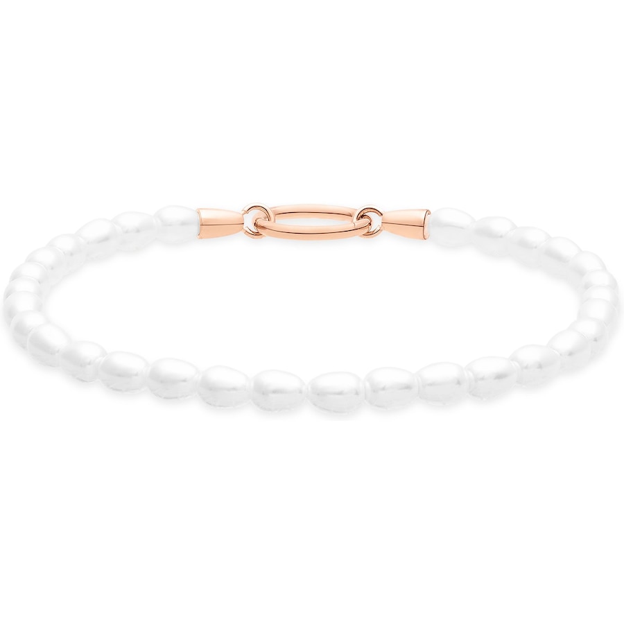 Tamaris Armband Edelstahl, Perle roségold Damen