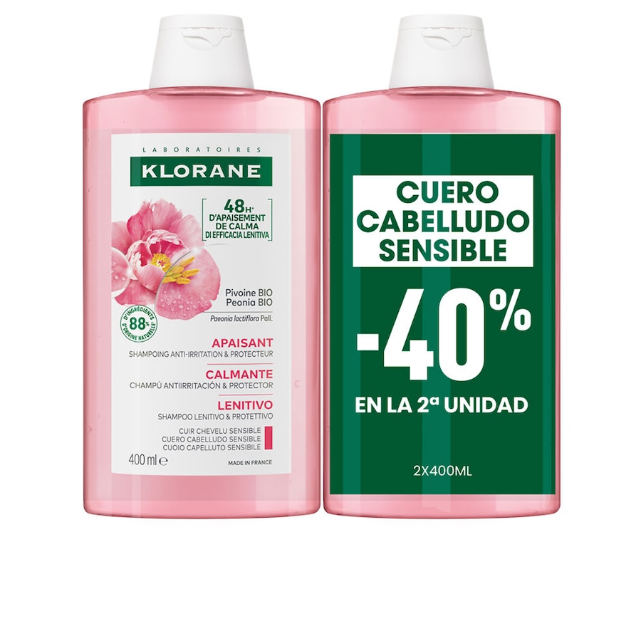 Klorane A LA PEONY BIO beruhigendes Shampoo-Duo 400 ml