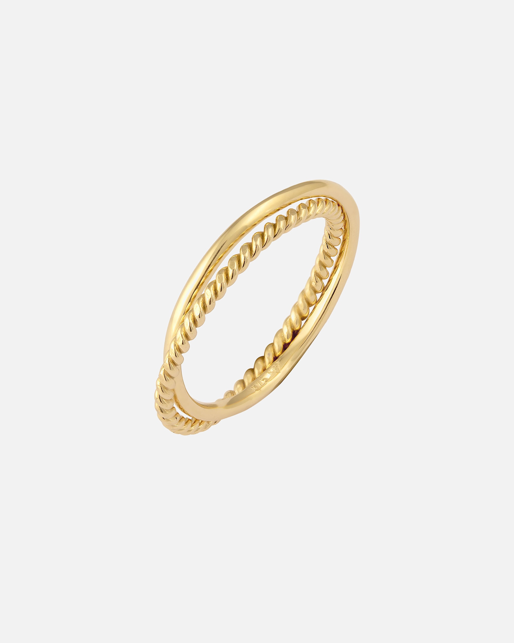 Ring für Weiblich Elli PREMIUM Wickelring Klassik Fein Gedreht 375 Gelbgold 50