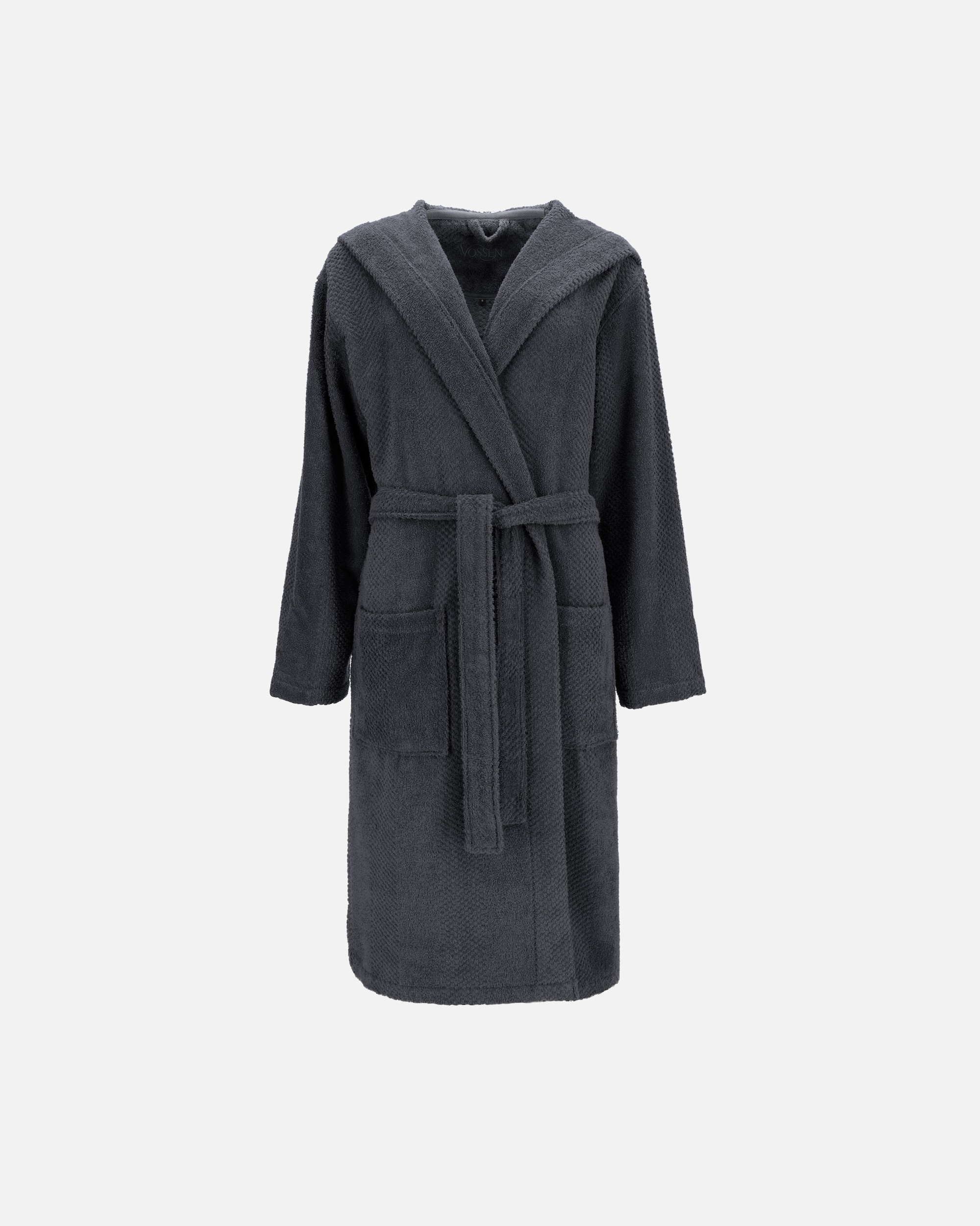 Bademantel für Unisex Vossen Vossen Bademäntel Unisex Kapuze Balance Samu graphit - 7660 M