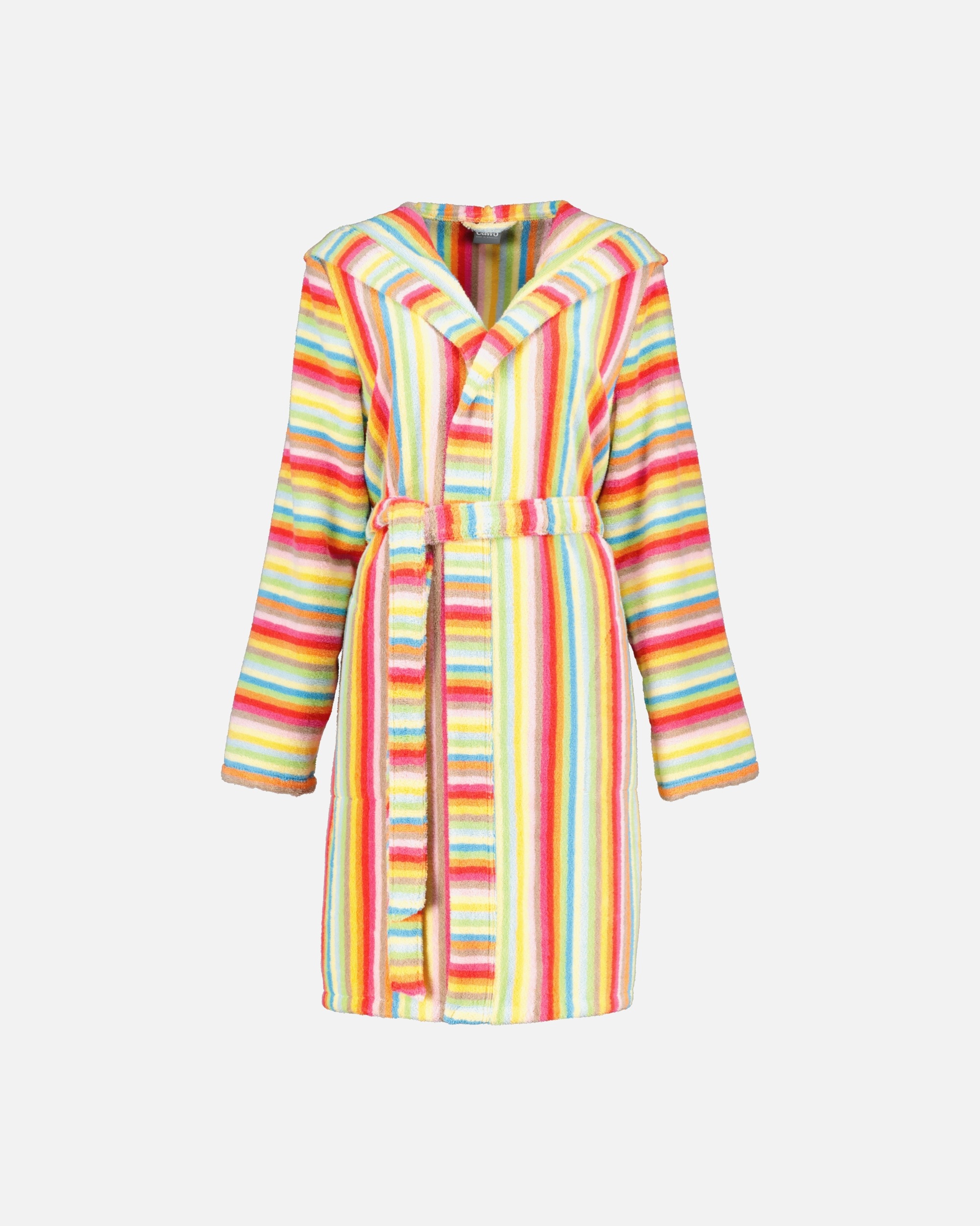 Bademantel für Weiblich Cawö Cawö Bademäntel Damen Kapuze Lifestyle 7082 multicolor - 25 S
