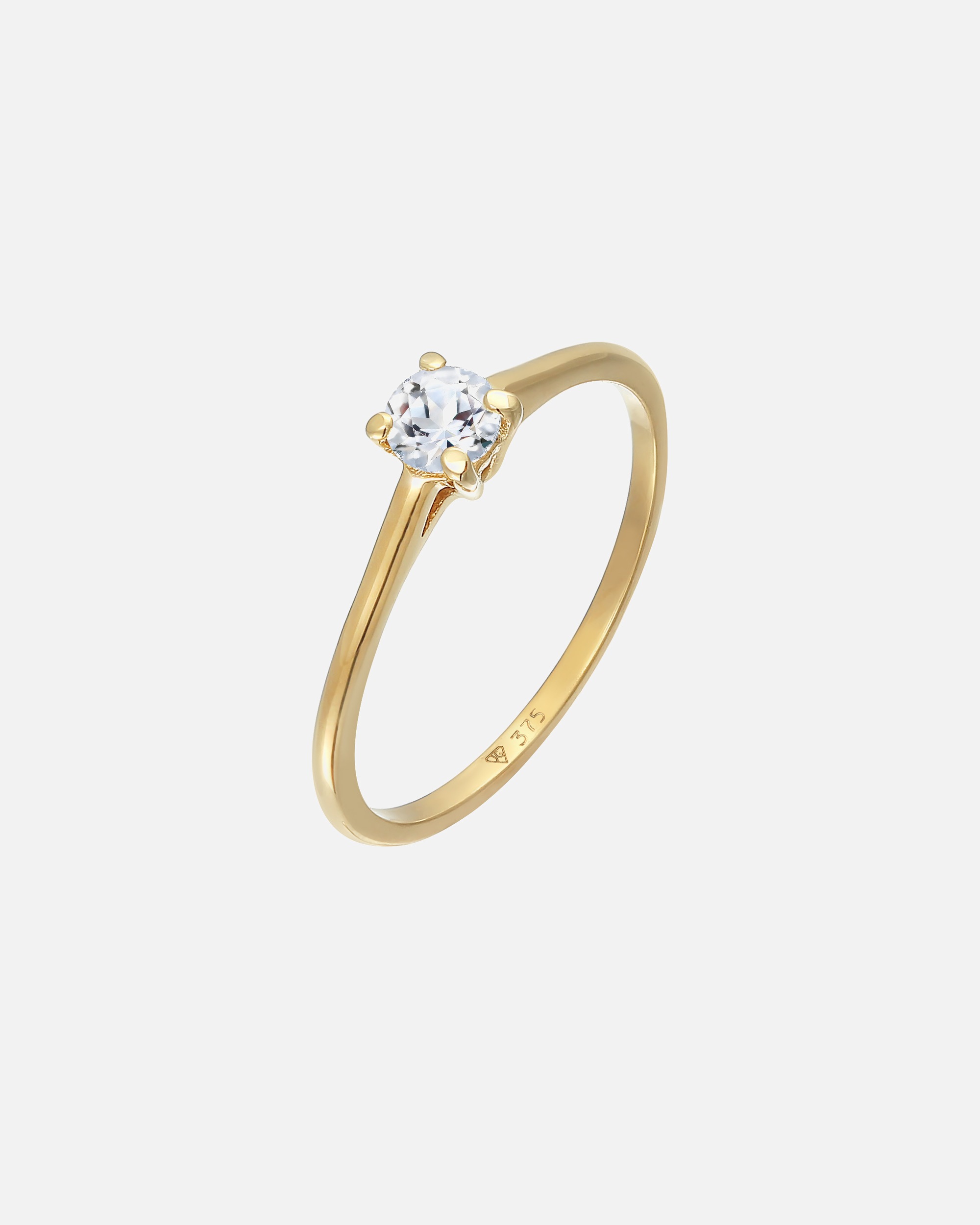 Ring für Weiblich Elli PREMIUM Topas Solitär Verlobungsring 375 Gelbgold 58