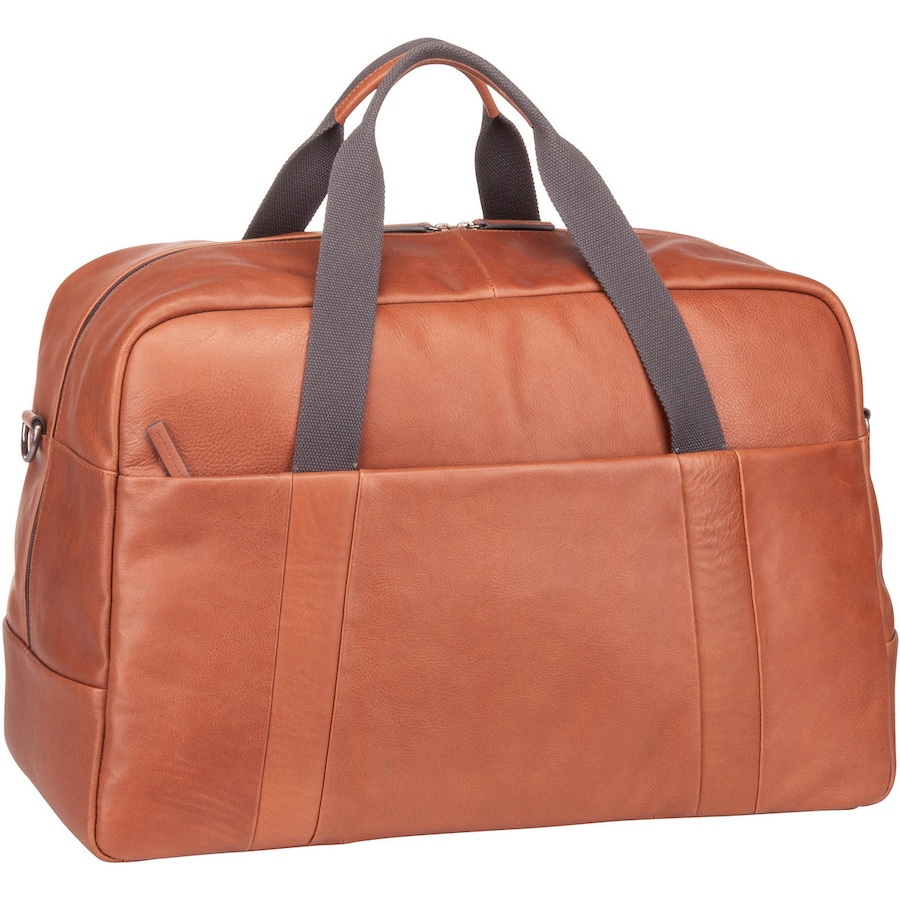Leonhard Heyden Weekender Hamburg 7086 Cognac Hellbraun