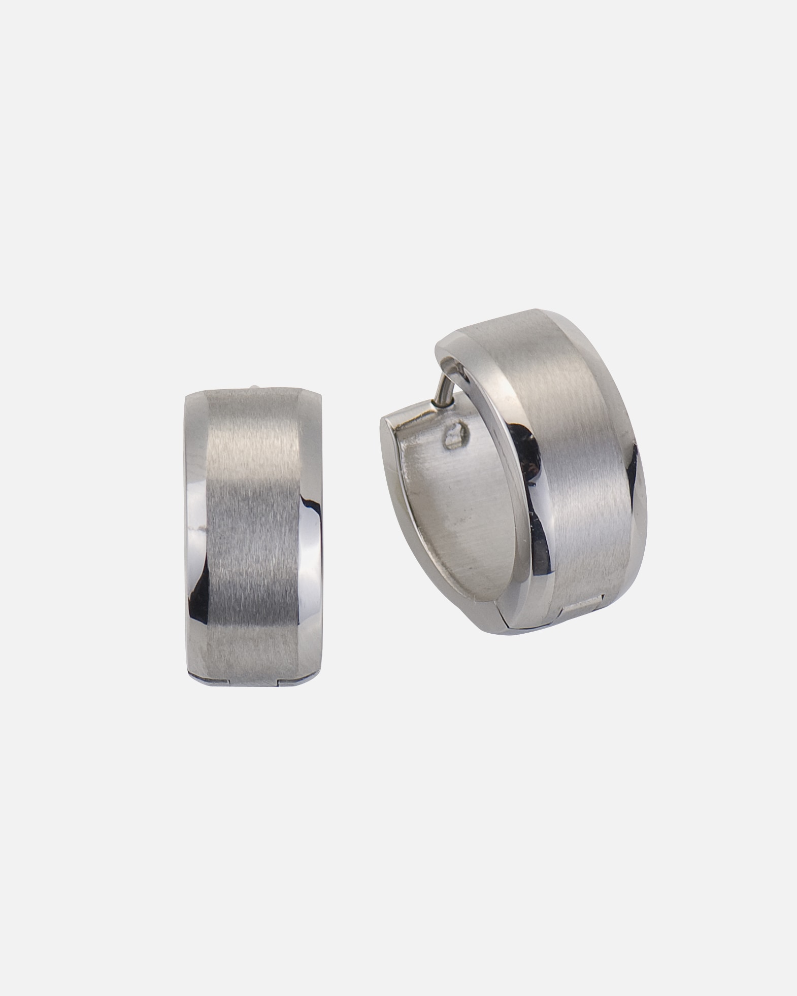 Creolen für Männlich Zeeme Klappcreolen Edelstahl weiß