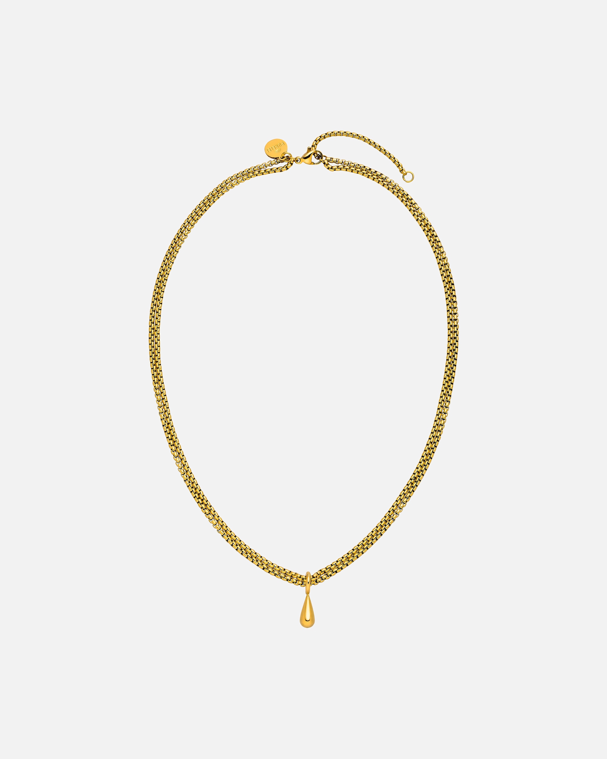 Halskette für Weiblich Purelei Droplet Kette 100% Edelstahl Gold