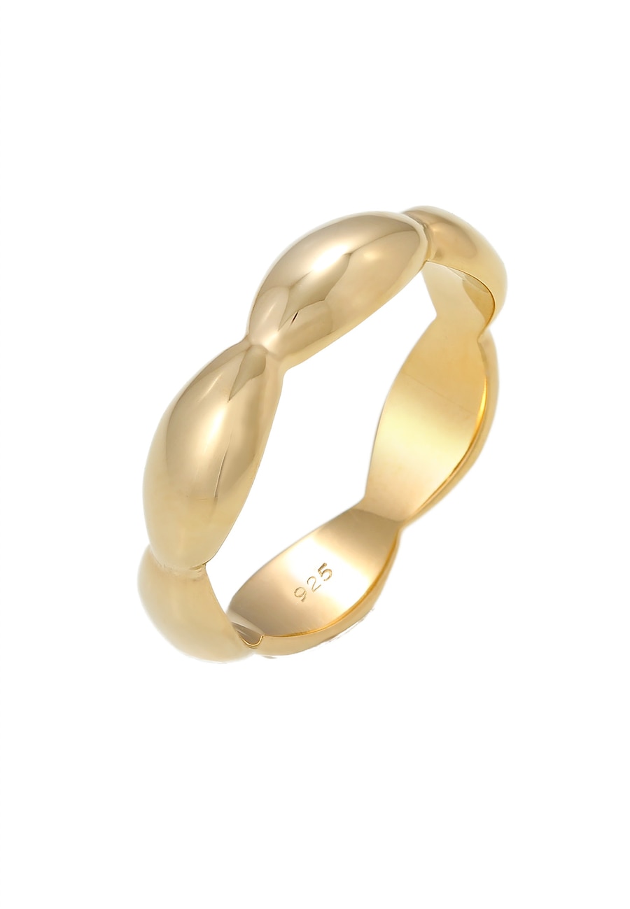 Elli Bandring Basic Geschwungen Geo Look 925 Silber 54 Damen
