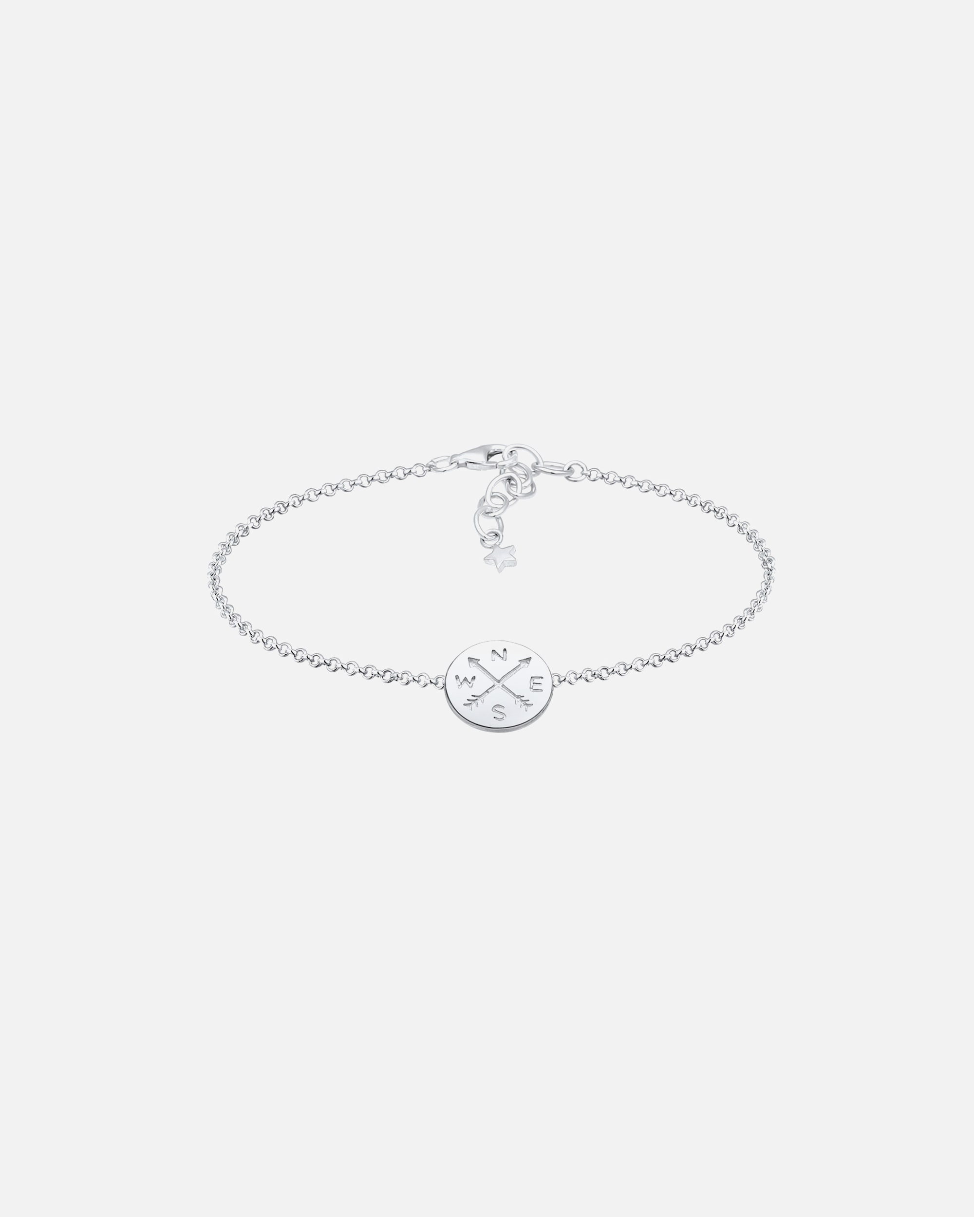 Armband für Weiblich Elli Elli Armband Kompass Wanderlust Reise Talisman Trend 925 Silber silberfarben