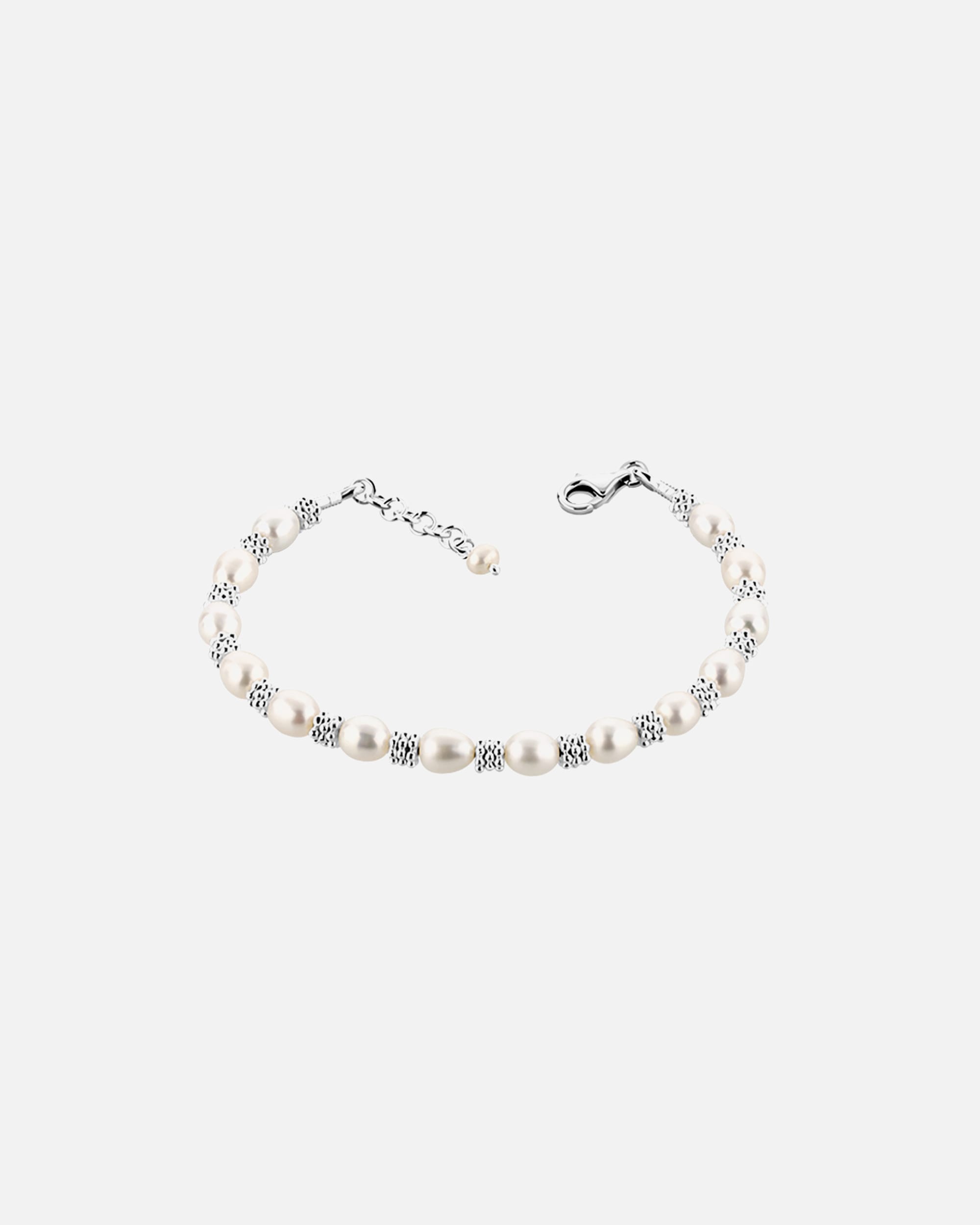 Armband für Weiblich Nenalina Süßwasserzuchtperle Stopper Flower 925 Silber 17